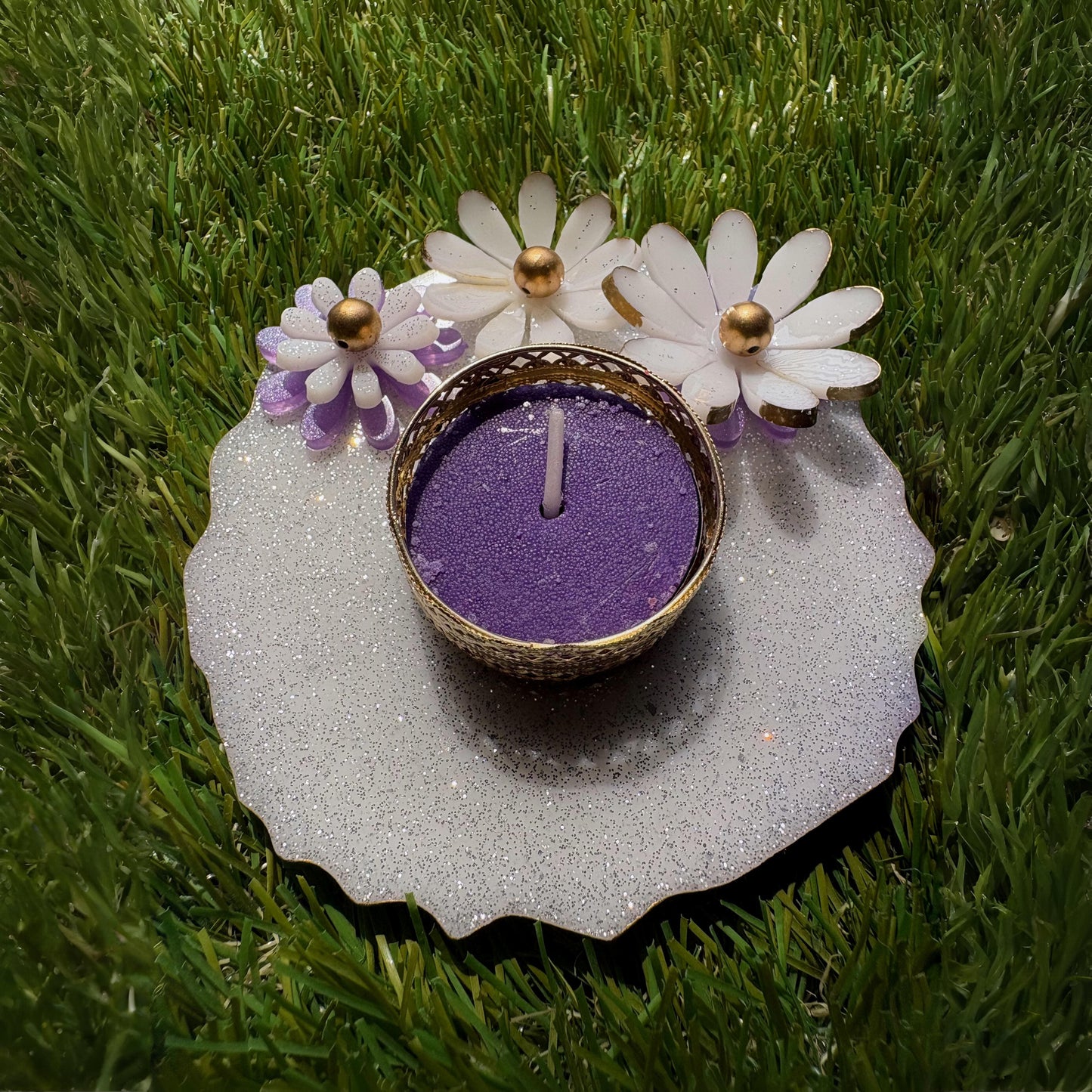 Moonlit Petals T-Light Candle Holder