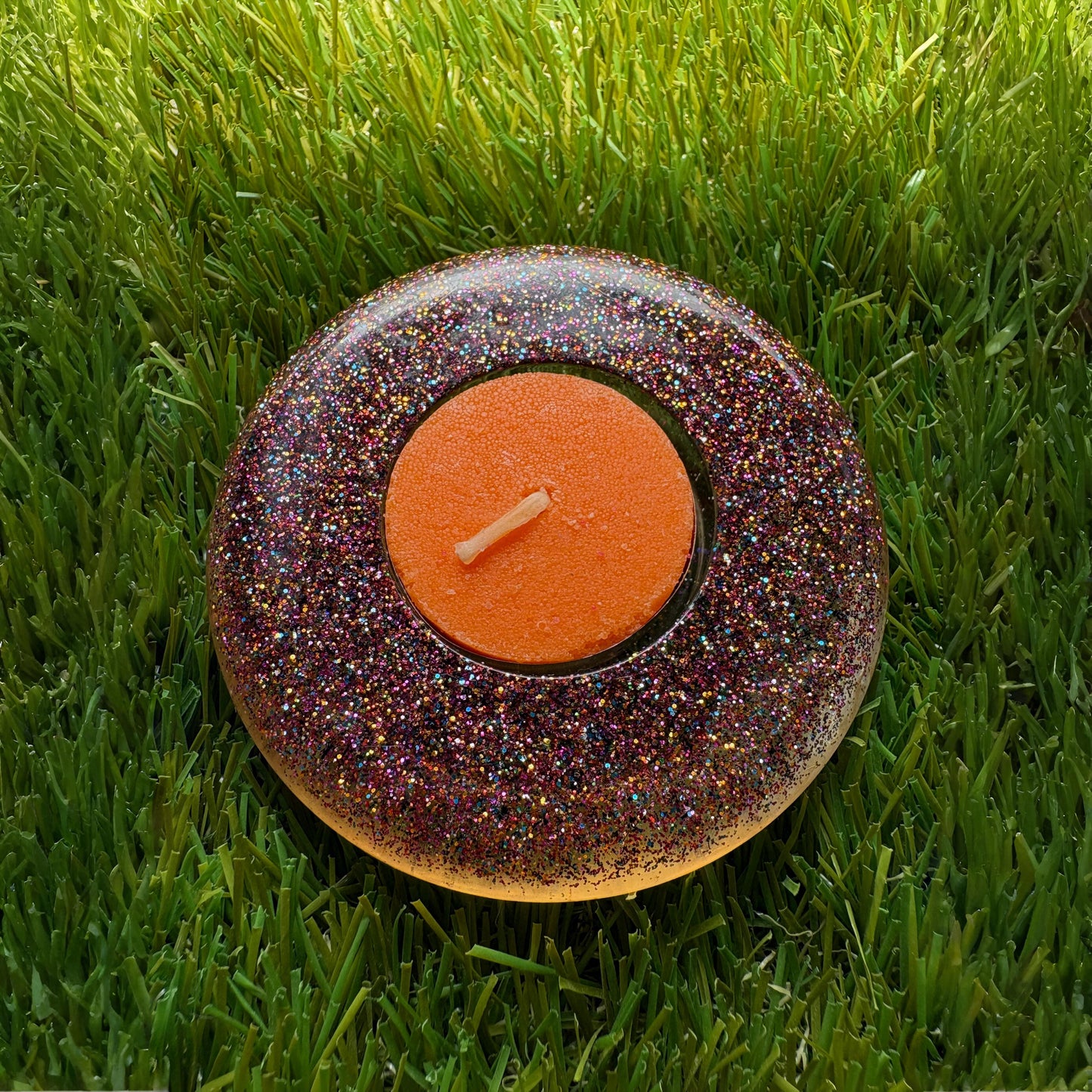 Glittering Flame T-Light Candle Holder