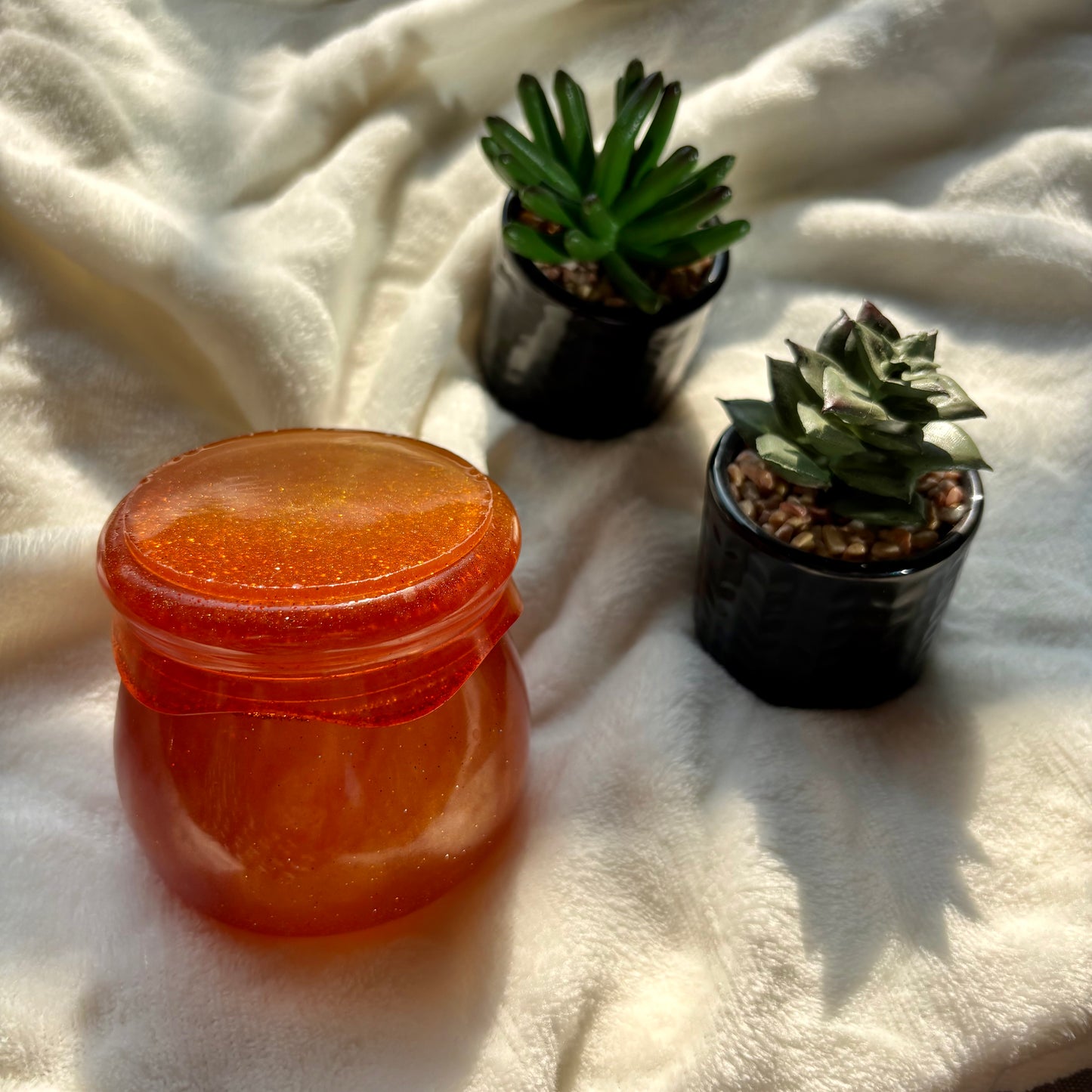 Honey Glow Resin Jar