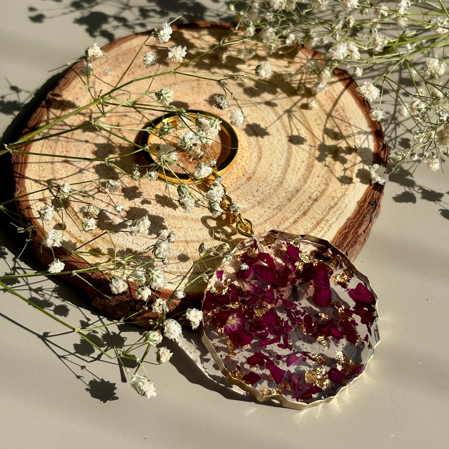 Rose Charm Keychain
