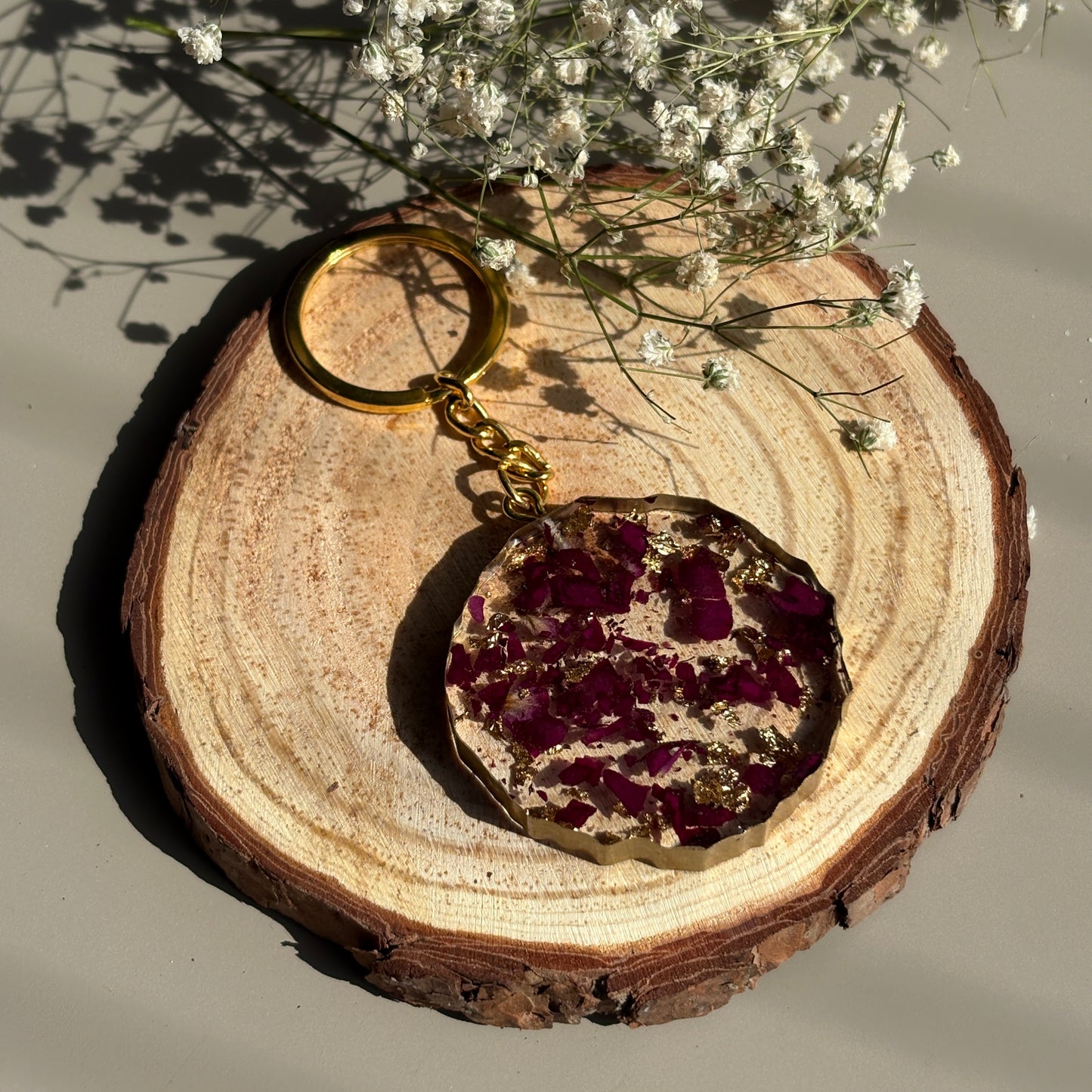 Rose Charm Keychain