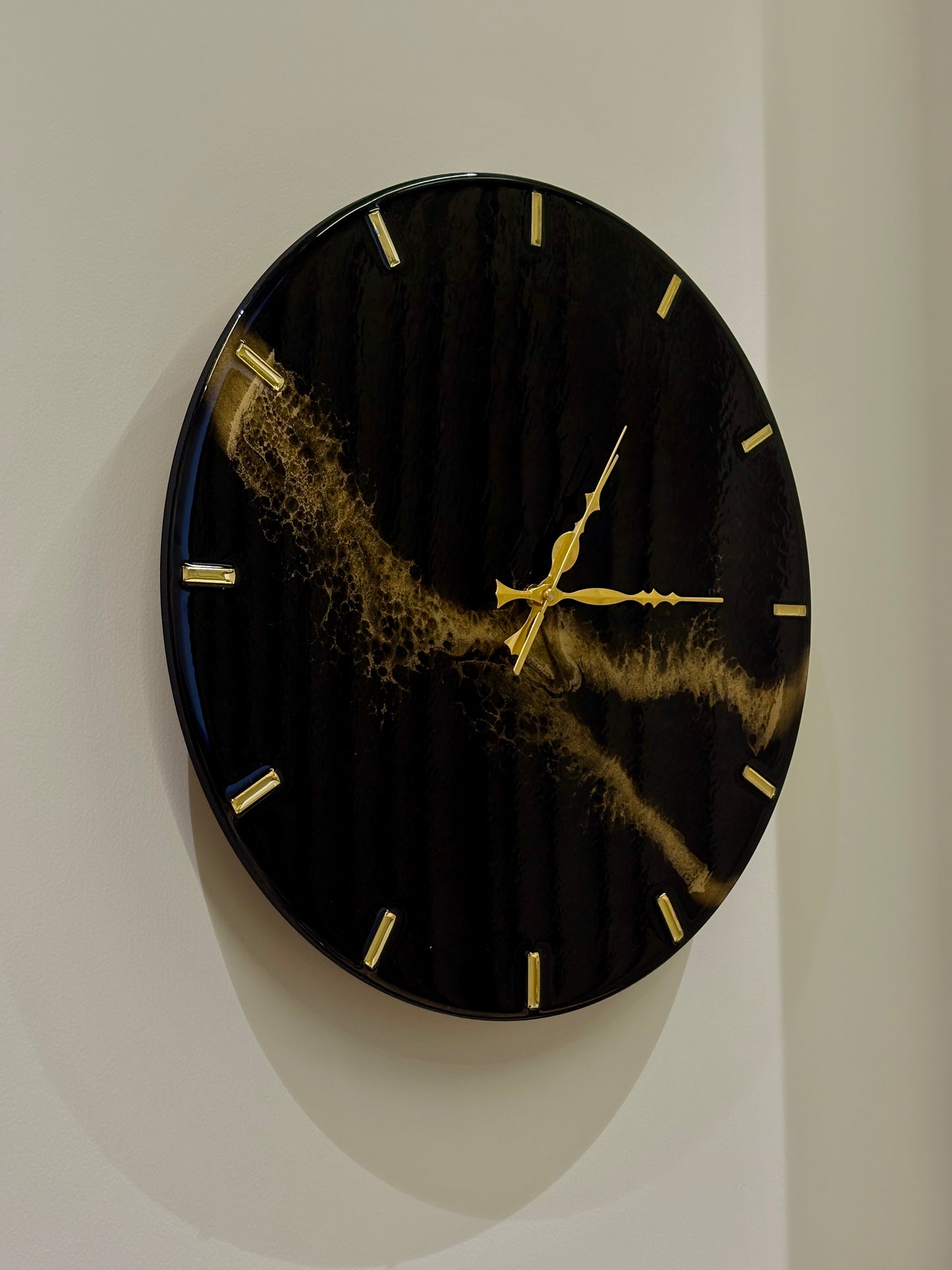 Midnight Dune Resin Clock