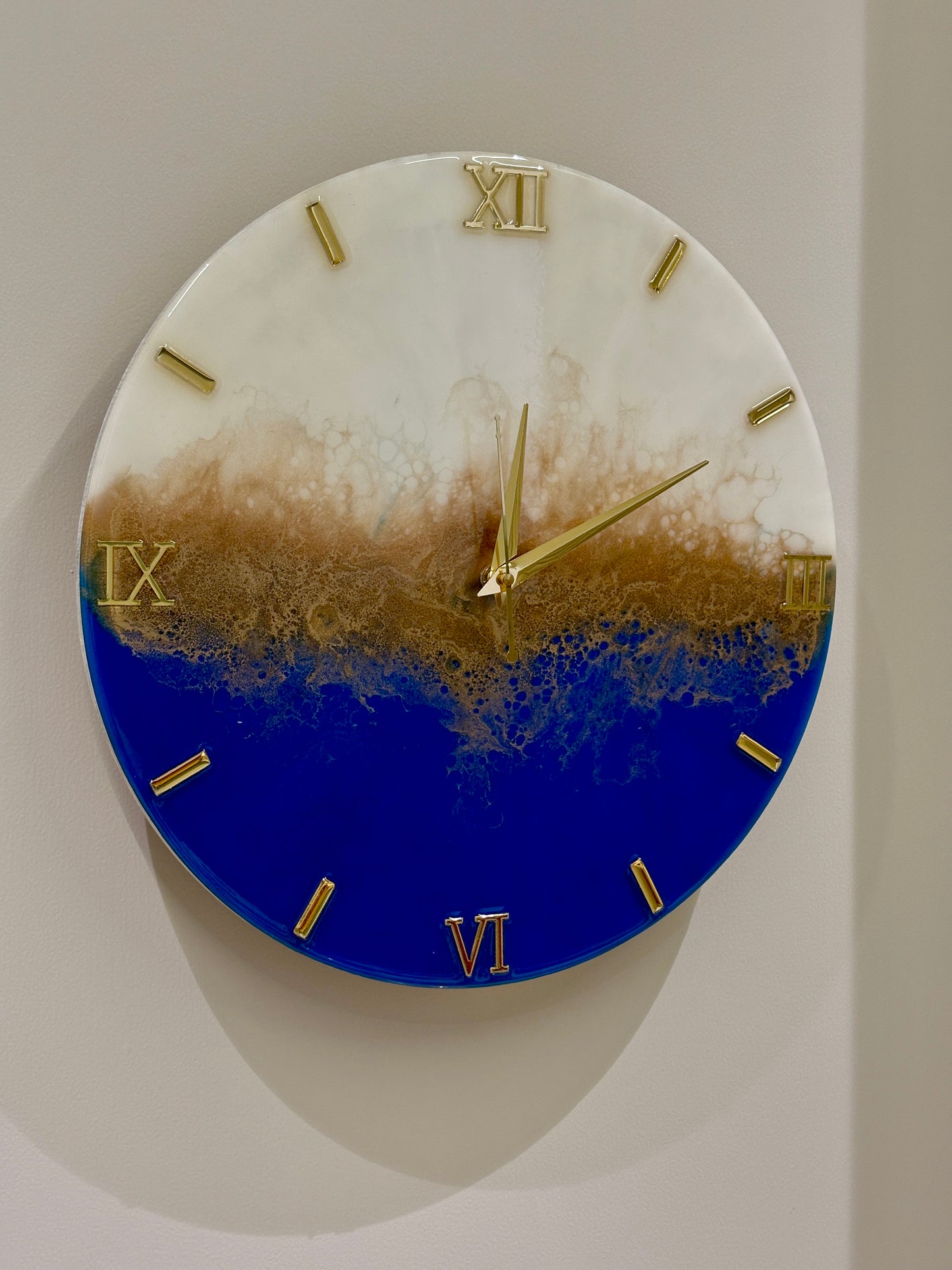 Blue Mirage Resin Clock