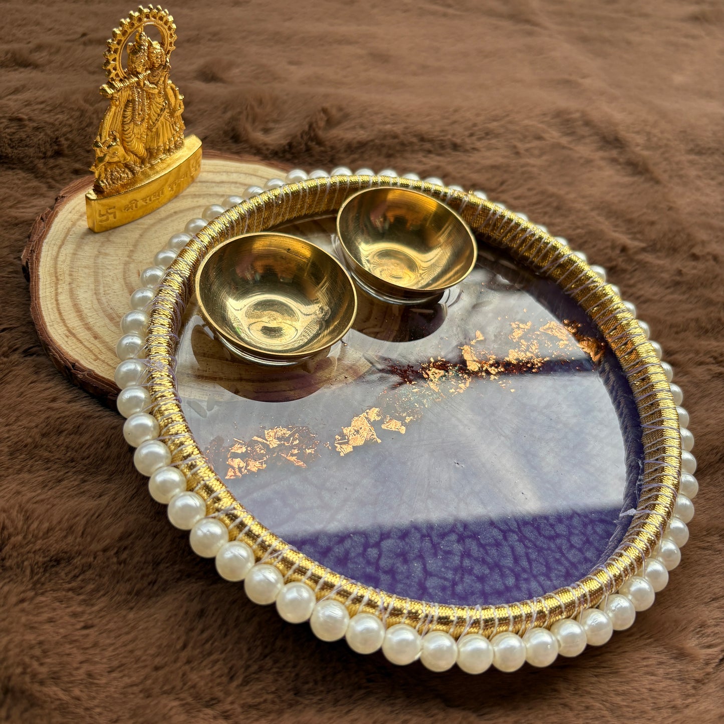 Purple Devotion Resin Tilak Plate