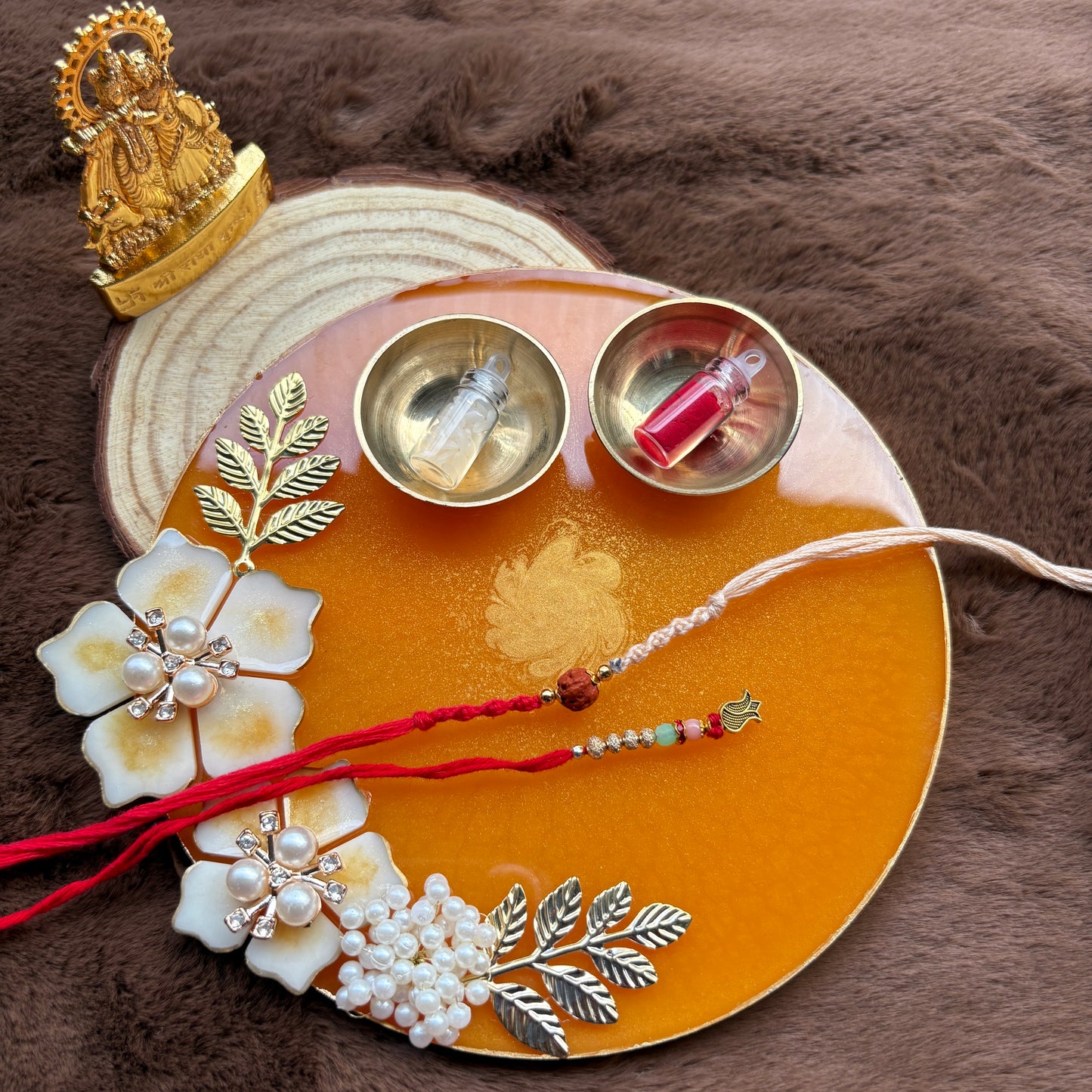 Saffron Shine Tilak Plate