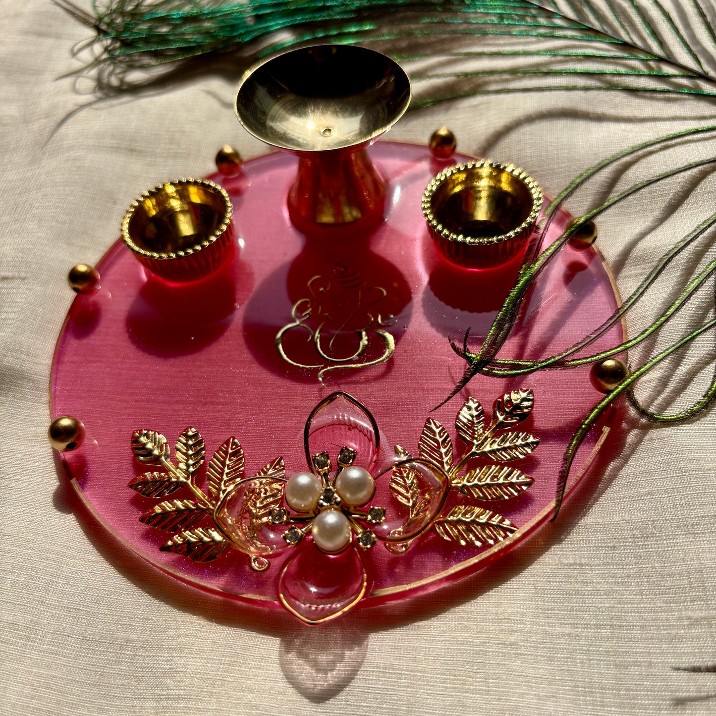 Rose Royale Resin Tilak Plate