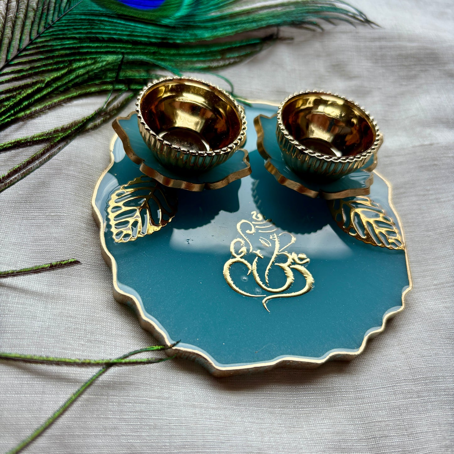 Sky Blessing Resin Tilak Plate