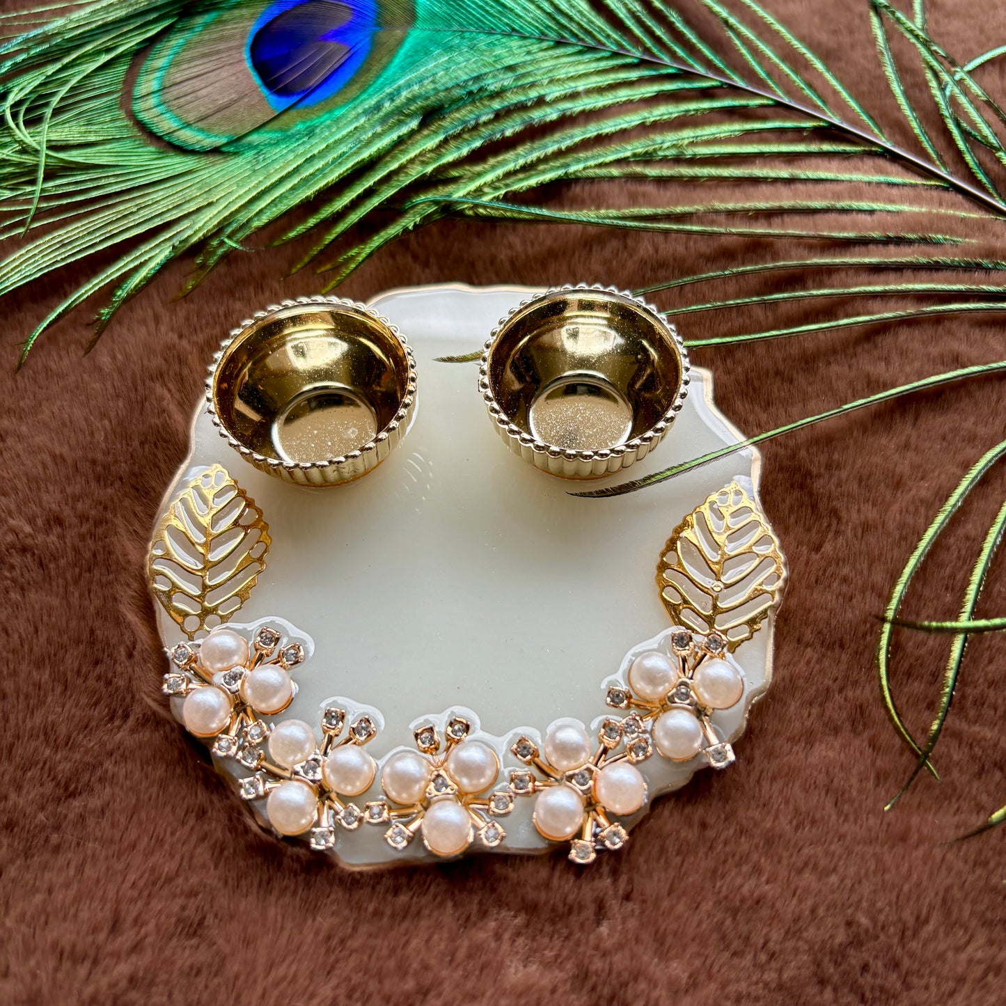 Pearl Ivory Resin Tilak Plate