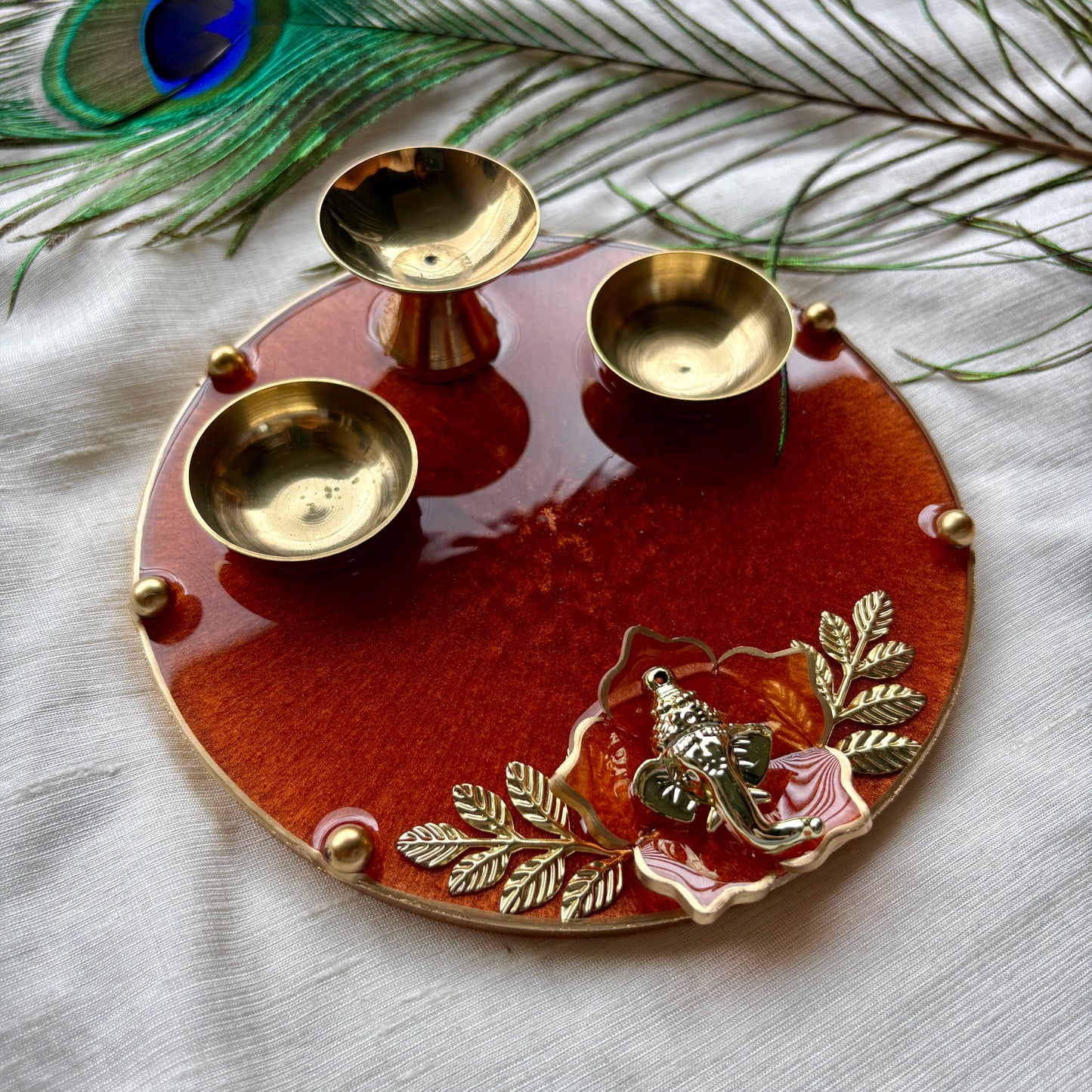 Agni Shakti Ganesh Resin Tilak Plate