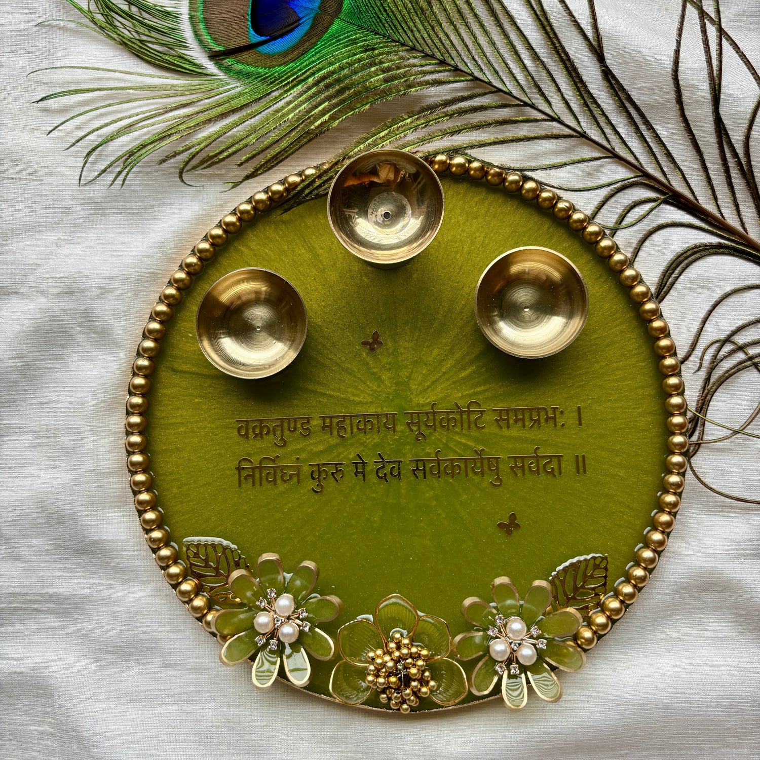 8 Inch Resin Tilak Plates