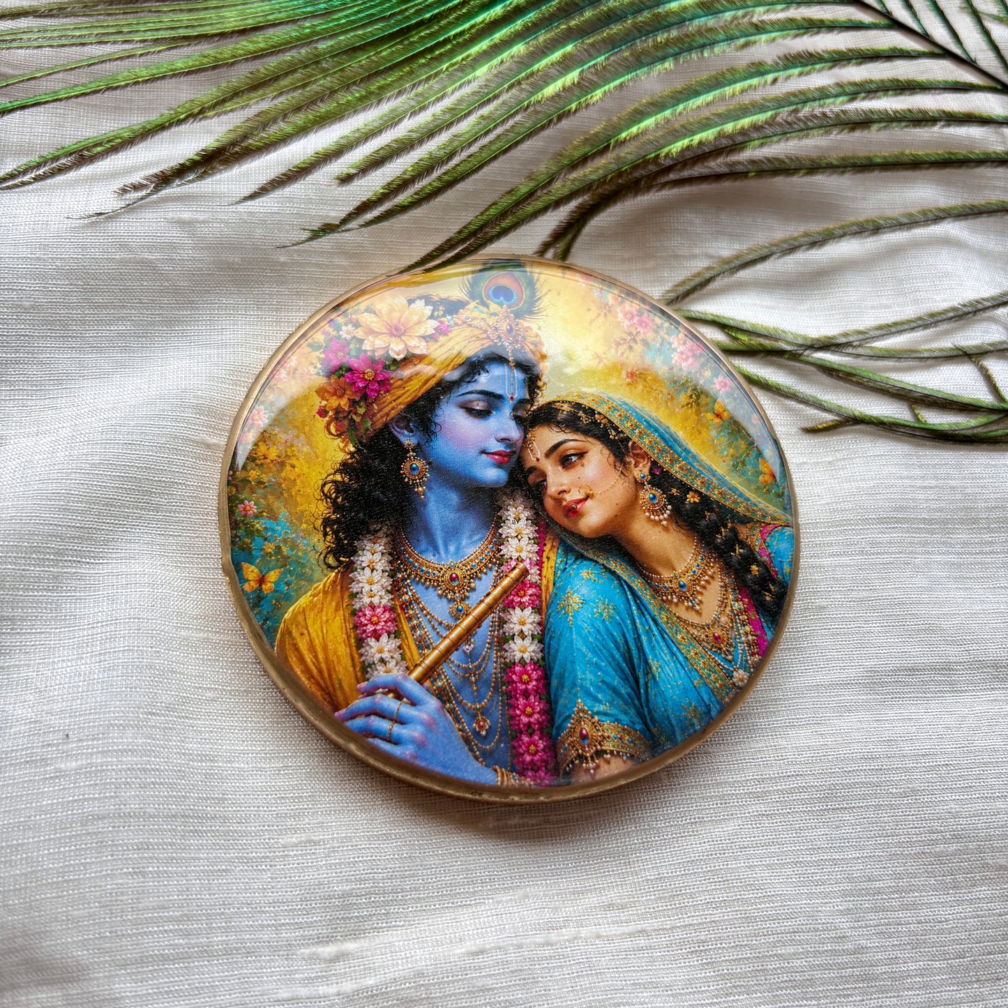 Golden Devotion Resin Fridge Magnet