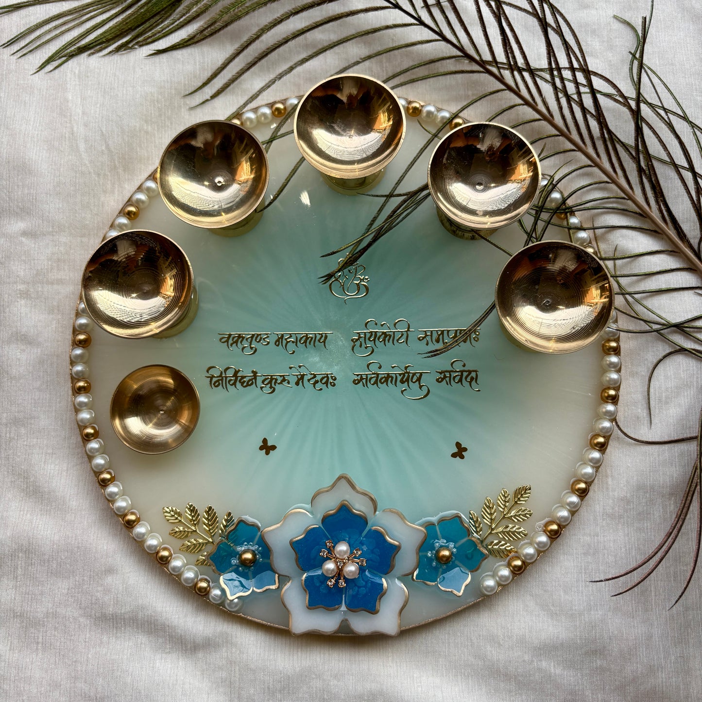 Aqua Divine Resin Pooja Thali