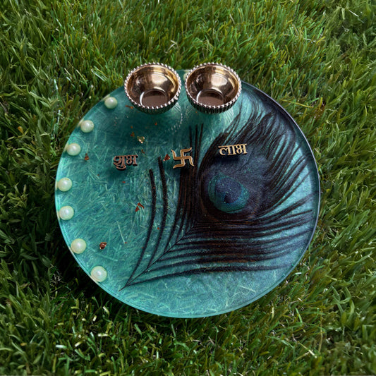 Divine Peacock Tilak Plate