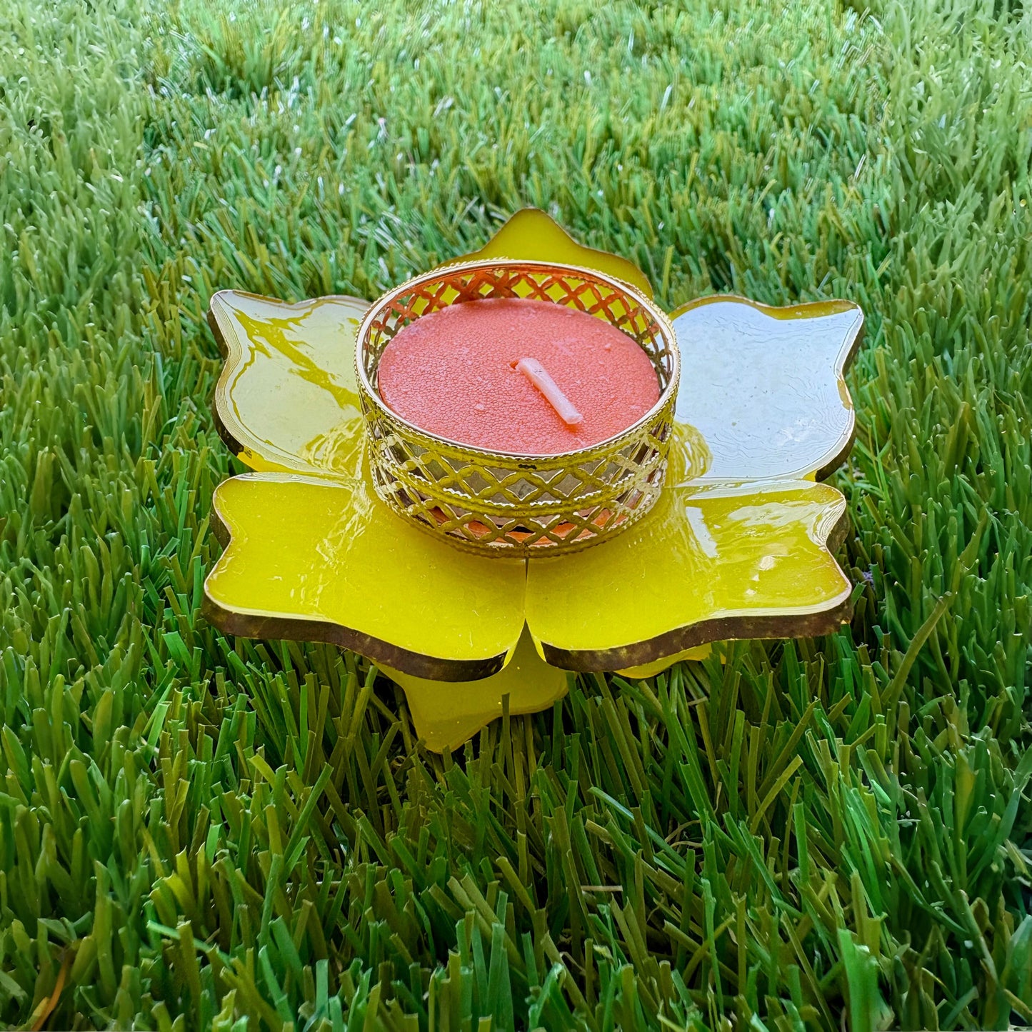 Sunflower Glow T-Light Candle Holder