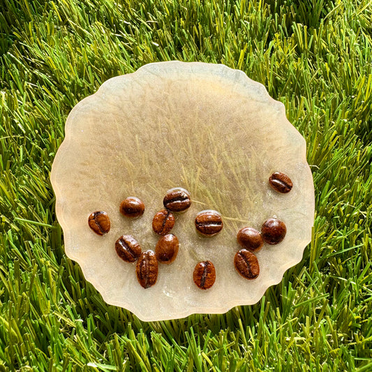 Coffee Bean Pearl Resin Coaster