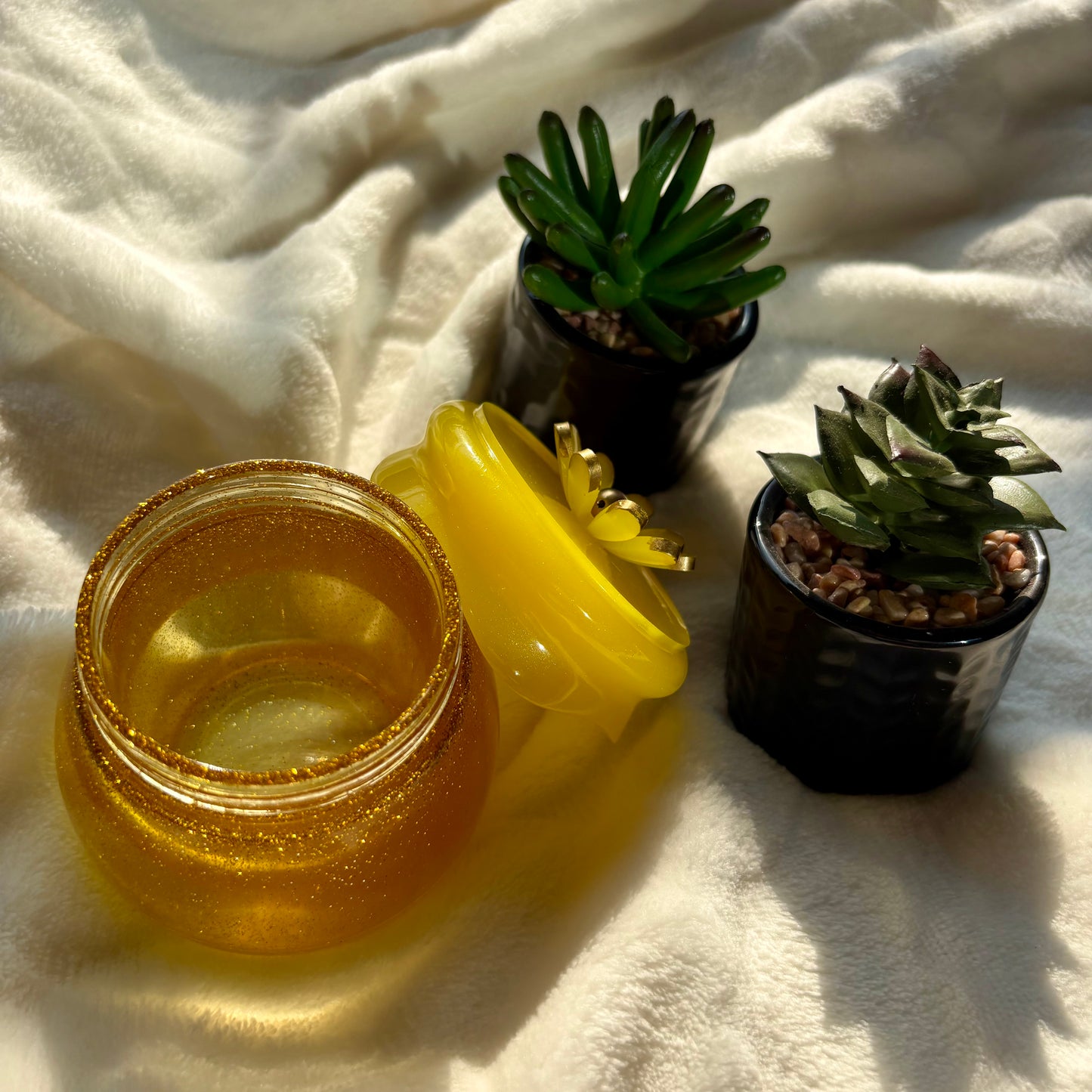 Sunflower Essence Resin Jar