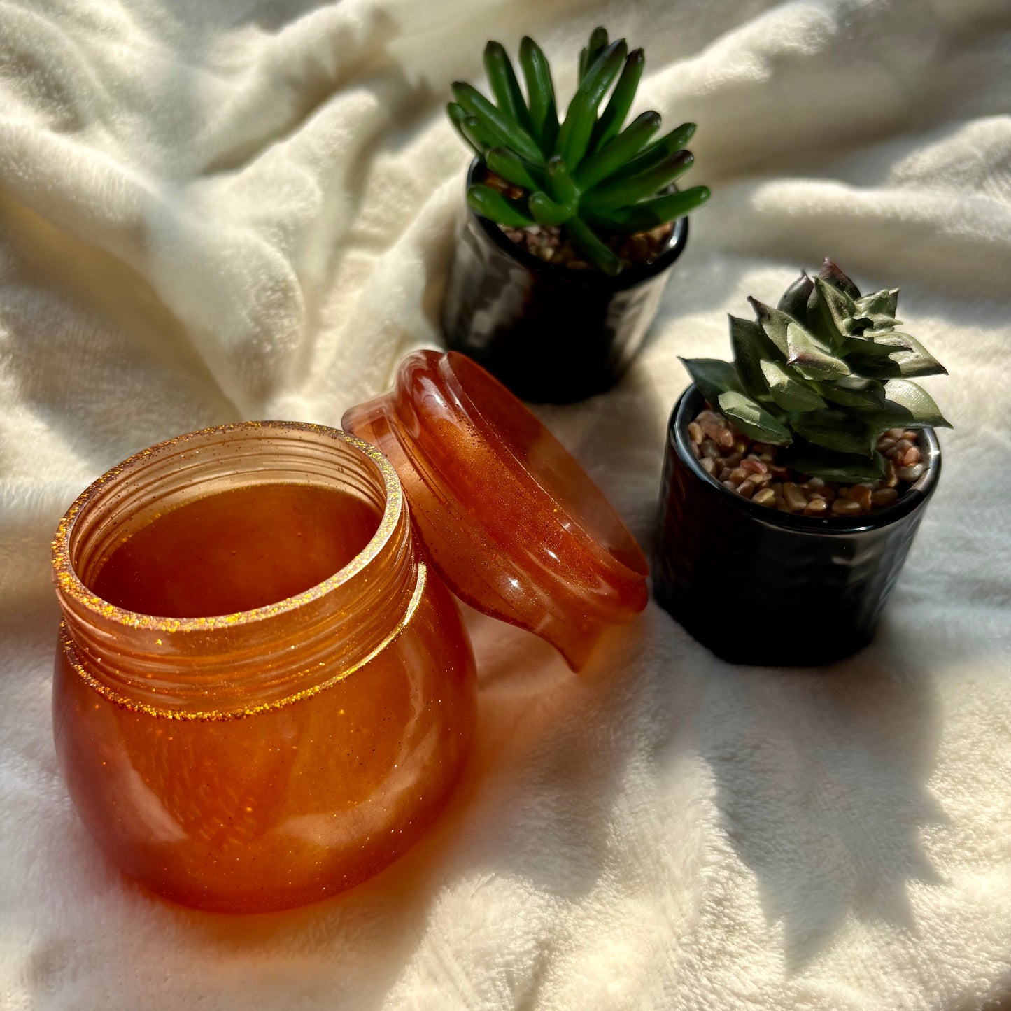 Honey Glow Resin Jar