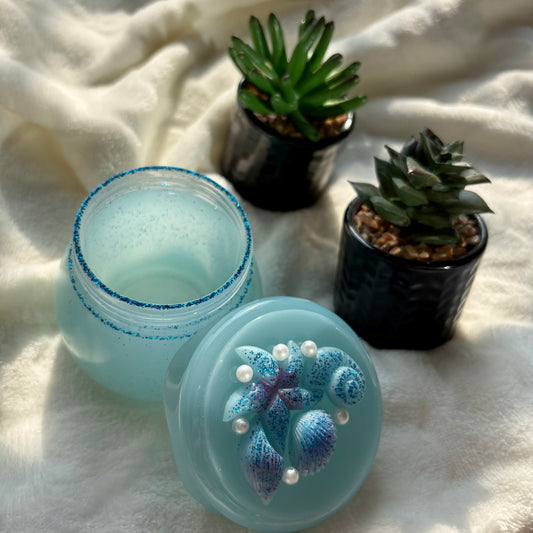 Ocean Mist Resin Jar