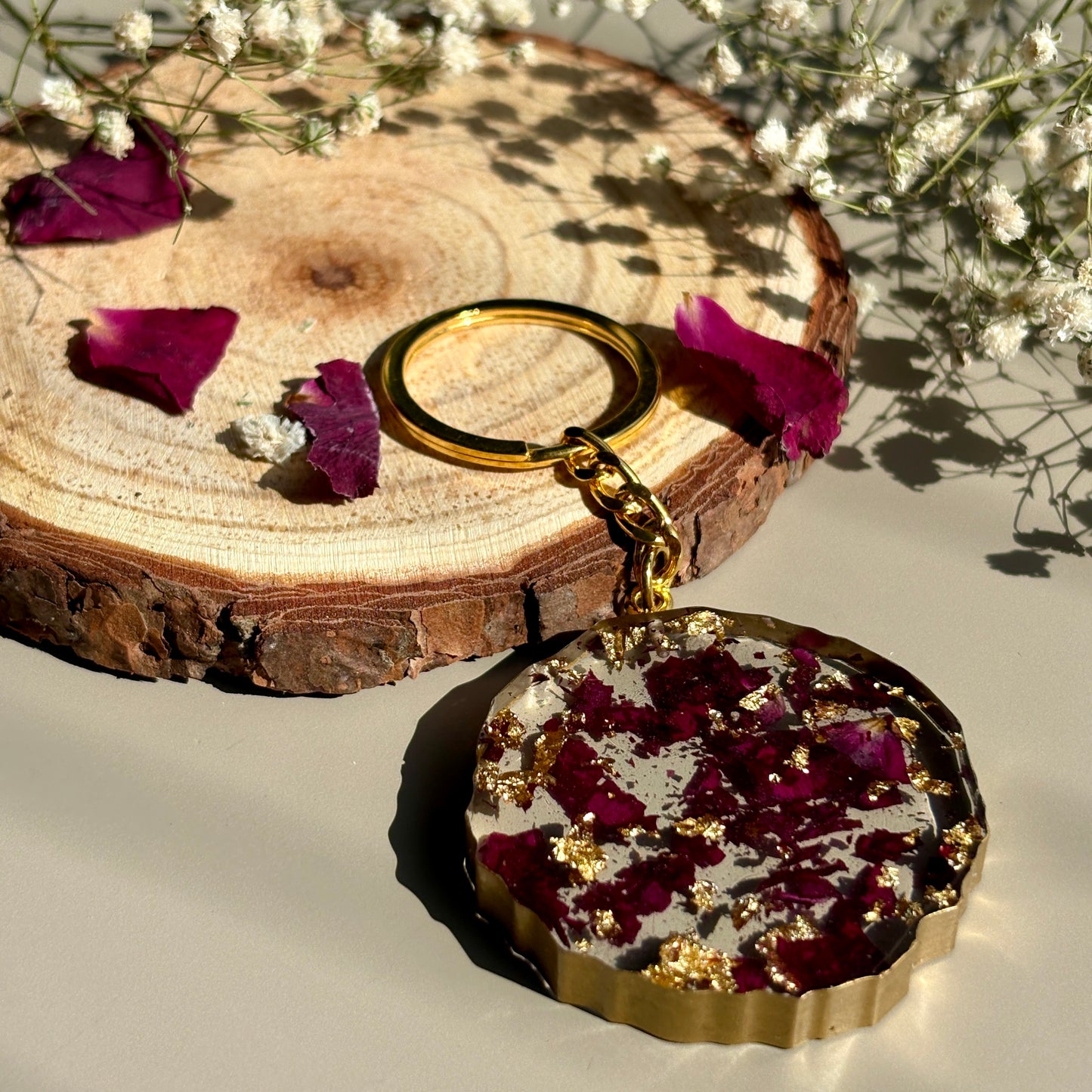 Rose Charm Keychain