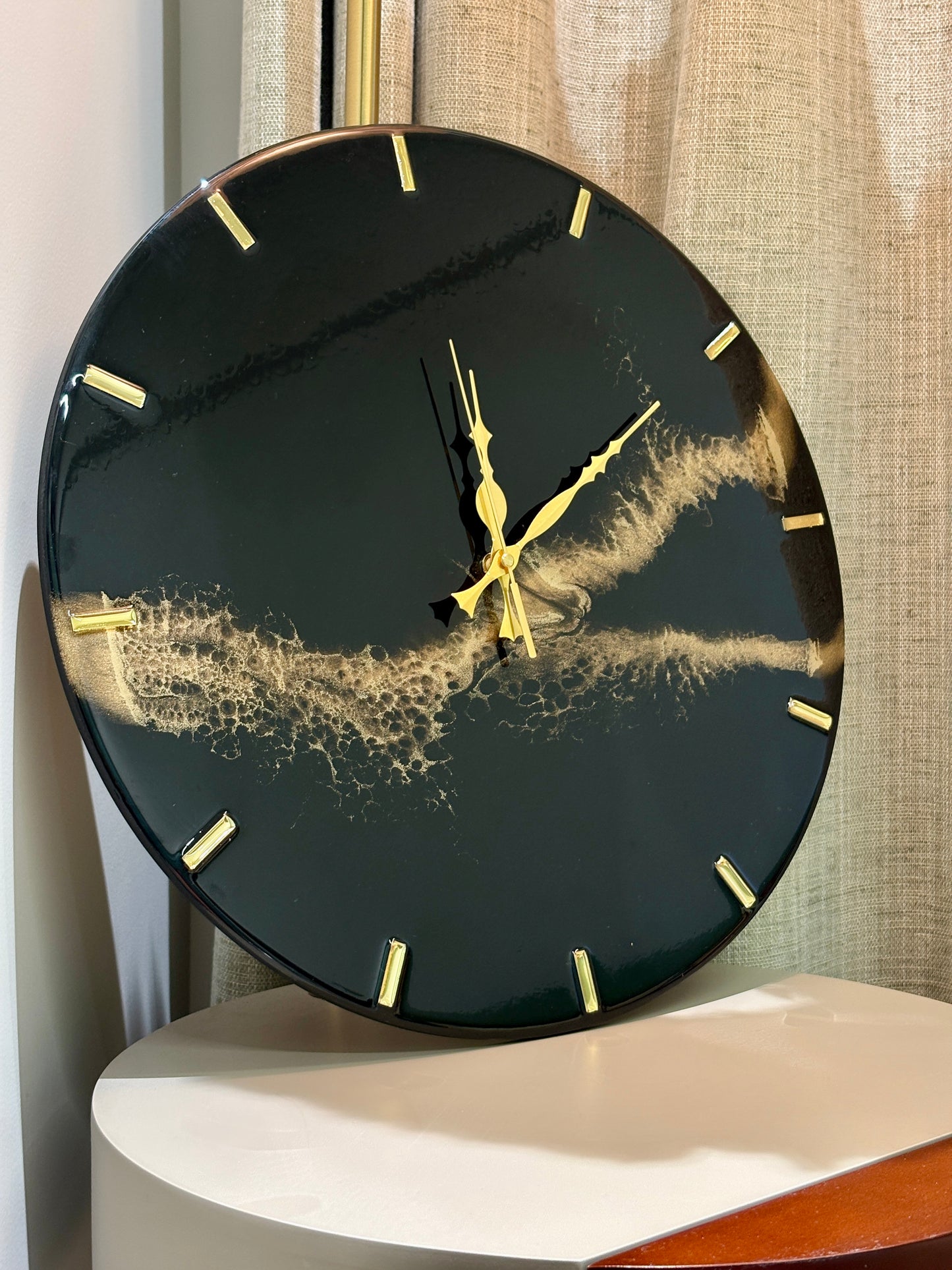 Midnight Dune Resin Clock