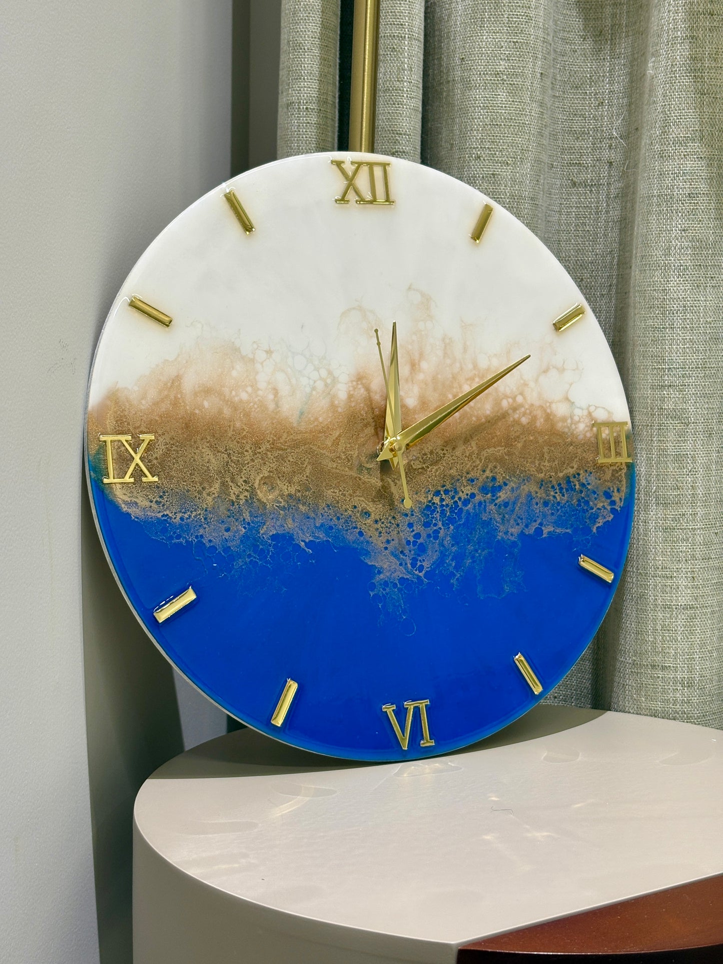Blue Mirage Resin Clock