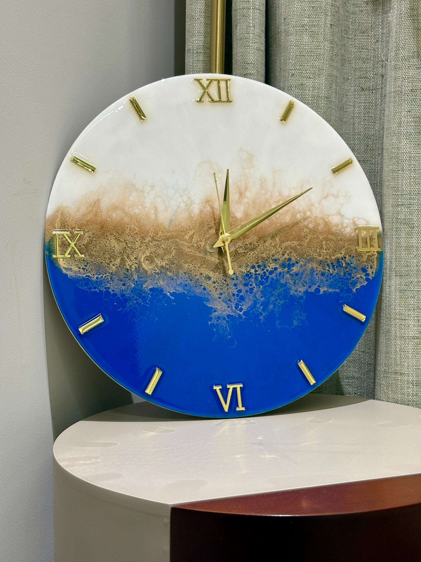 Blue Mirage Resin Clock
