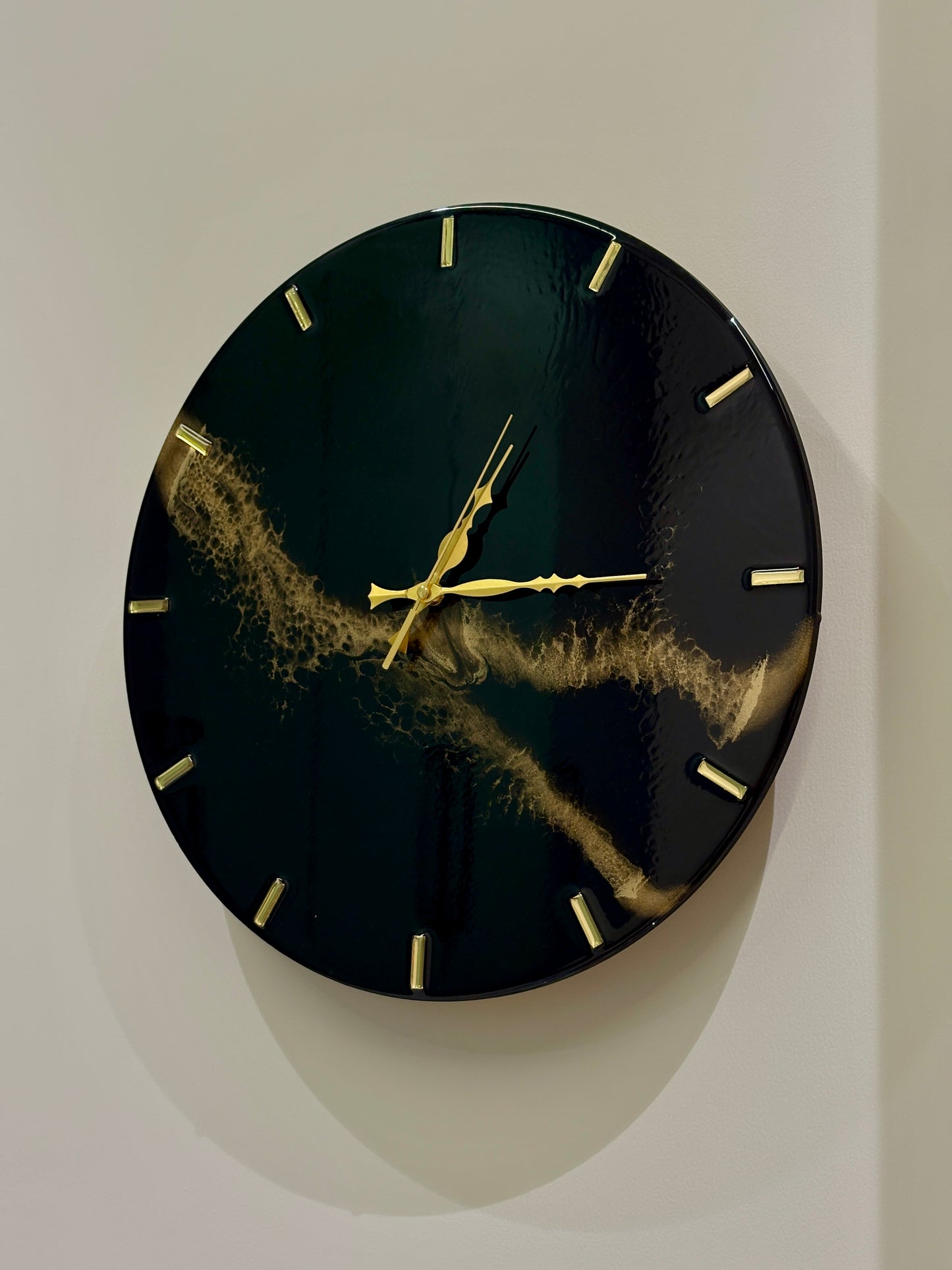 Midnight Dune Resin Clock