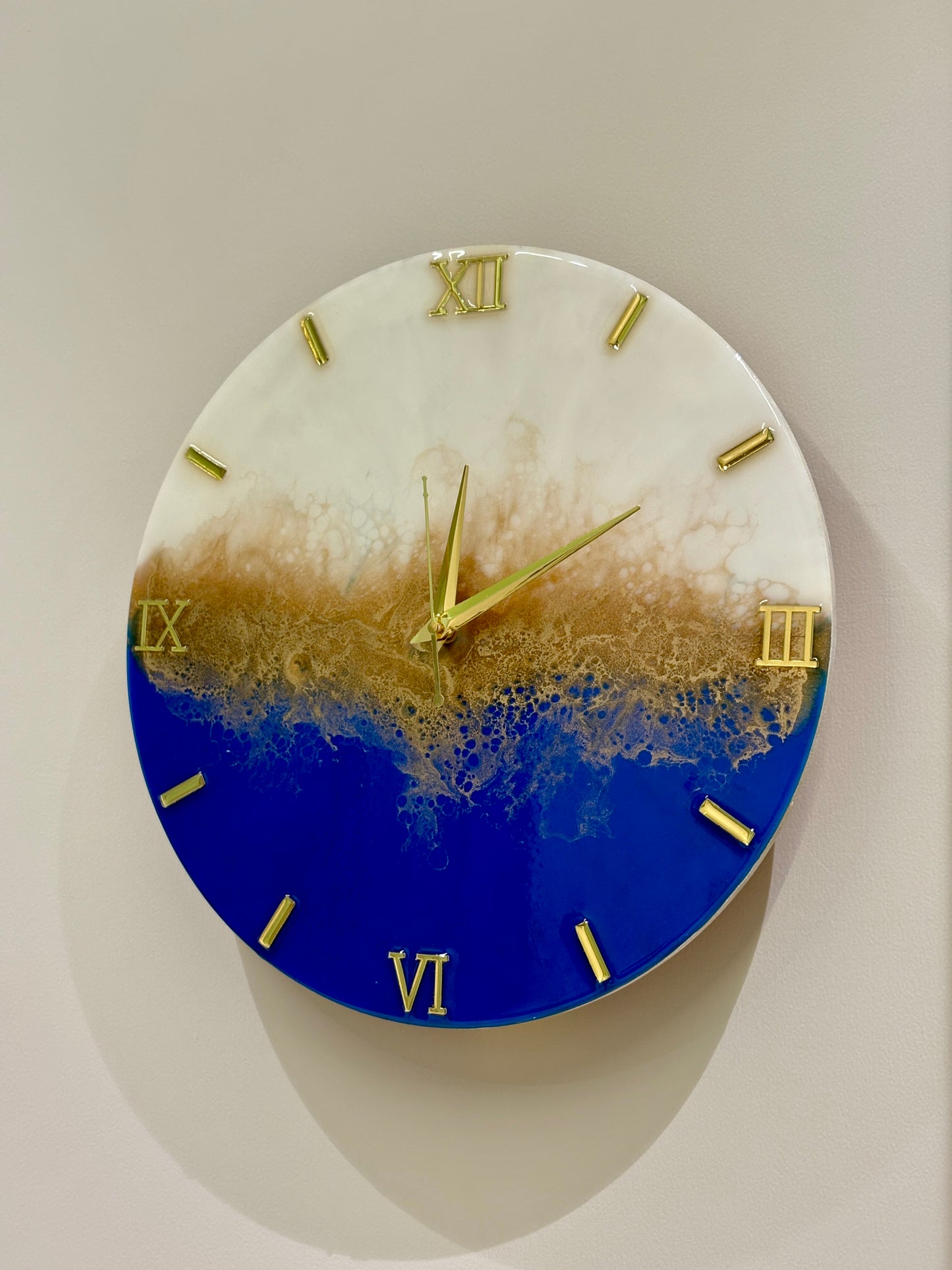 Blue Mirage Resin Clock