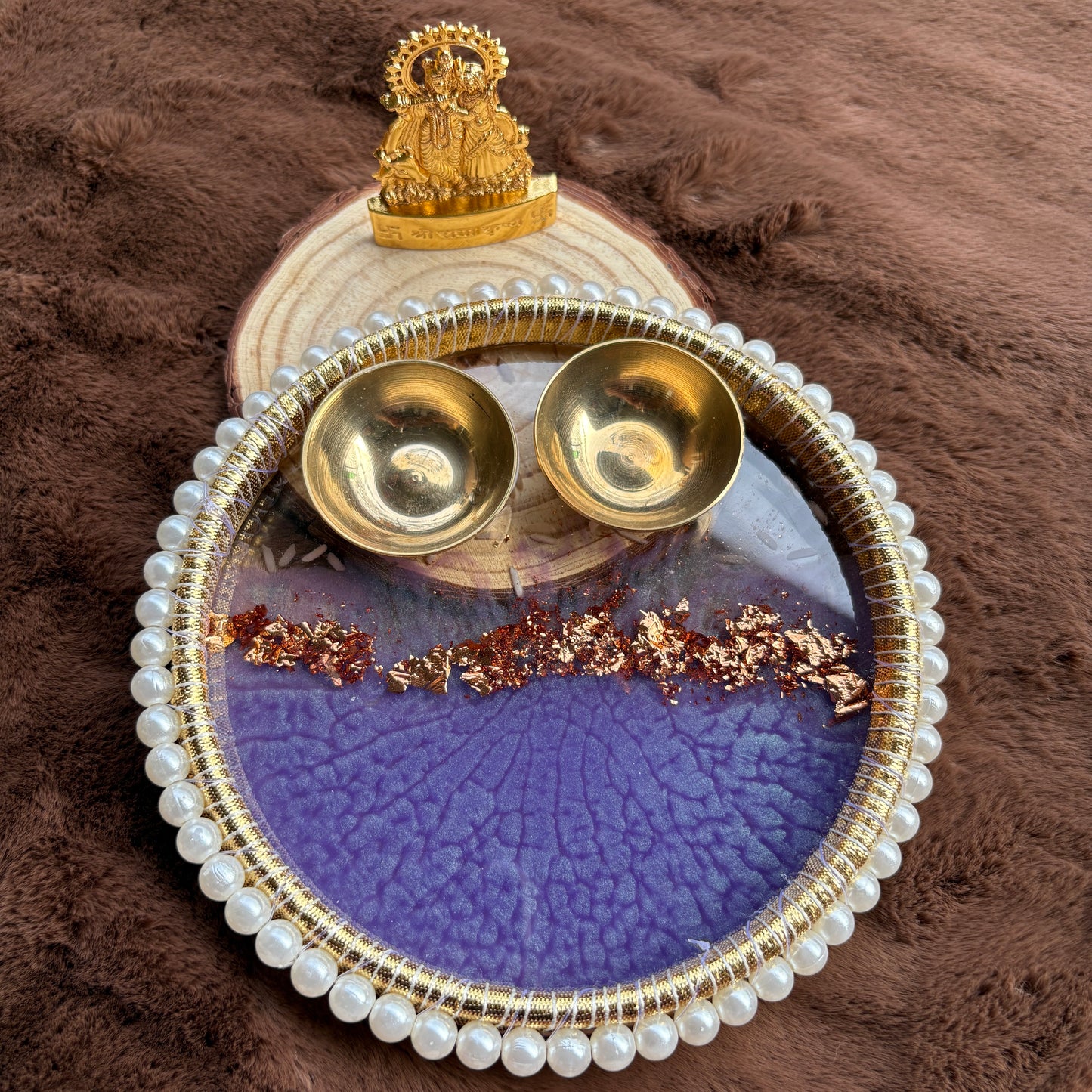 Purple Devotion Tilak Plate