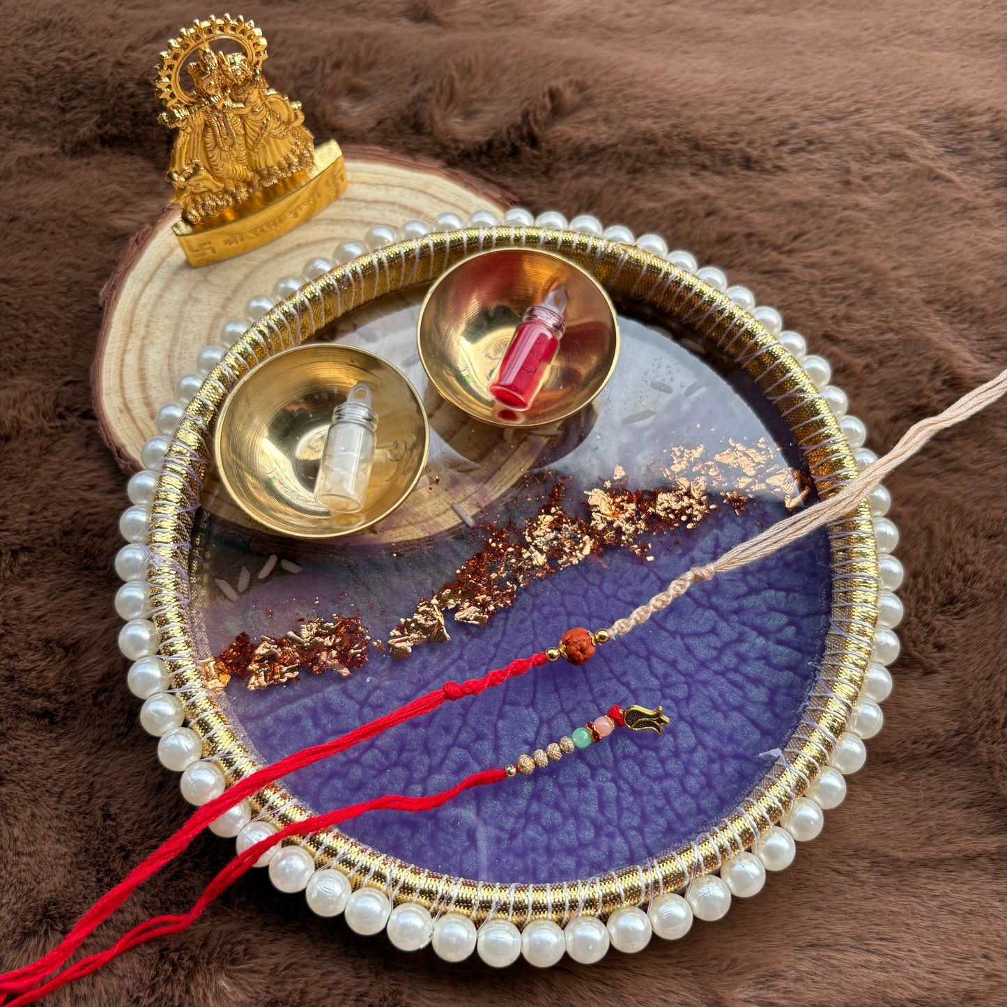 Purple Devotion Tilak Plate