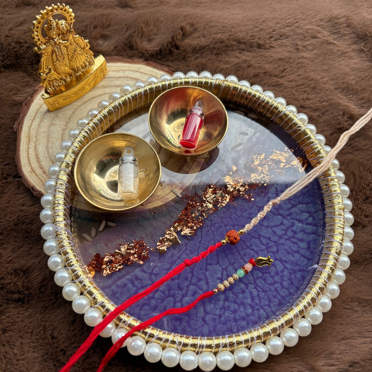 Purple Devotion Tilak Plate