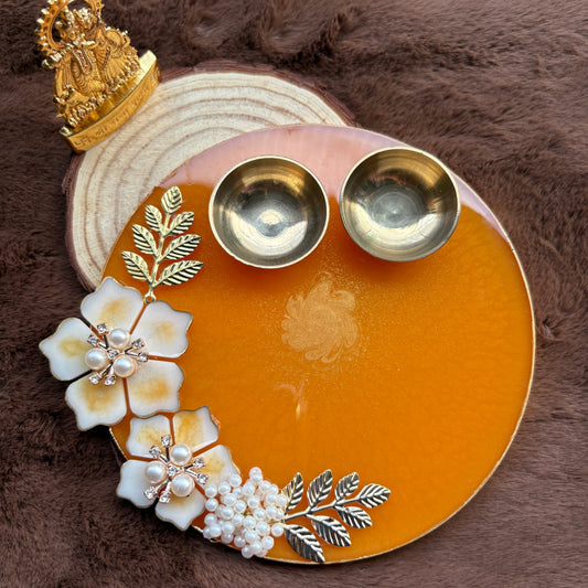 Saffron Shine Tilak Plate