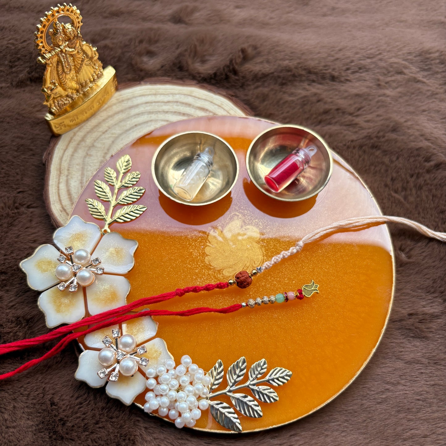 Saffron Shine Tilak Plate