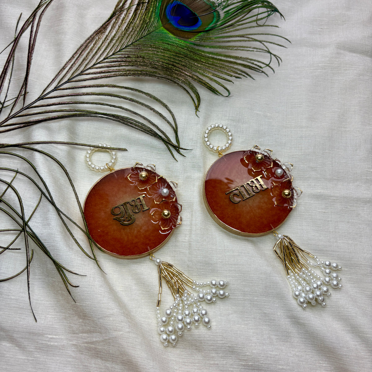 Ruby Bloom Resin Shubh Labh Hanging