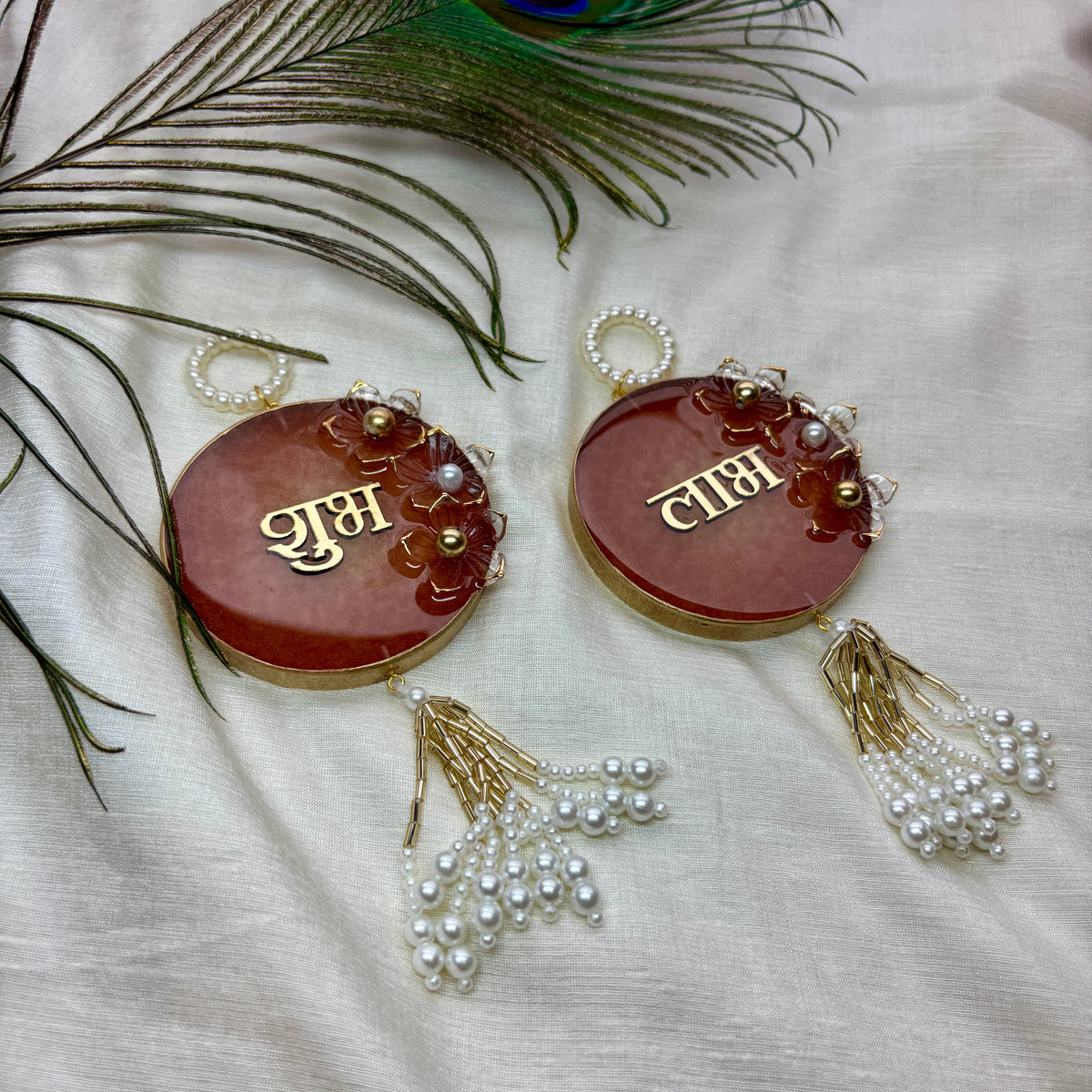 Ruby Bloom Resin Shubh Labh Hanging