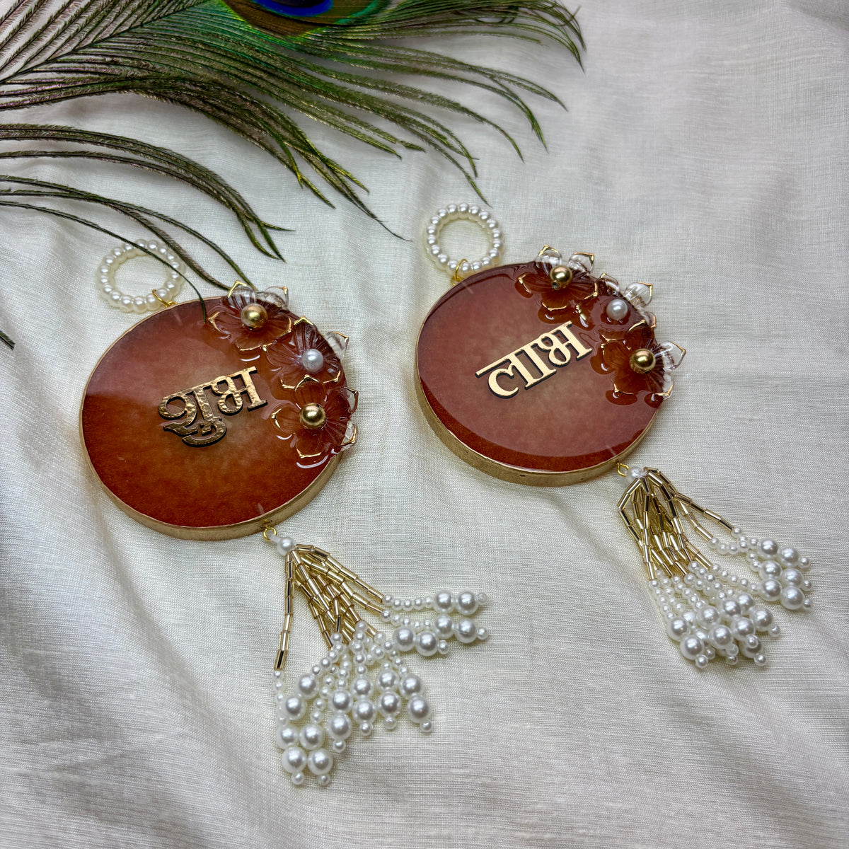Ruby Bloom Resin Shubh Labh Hanging