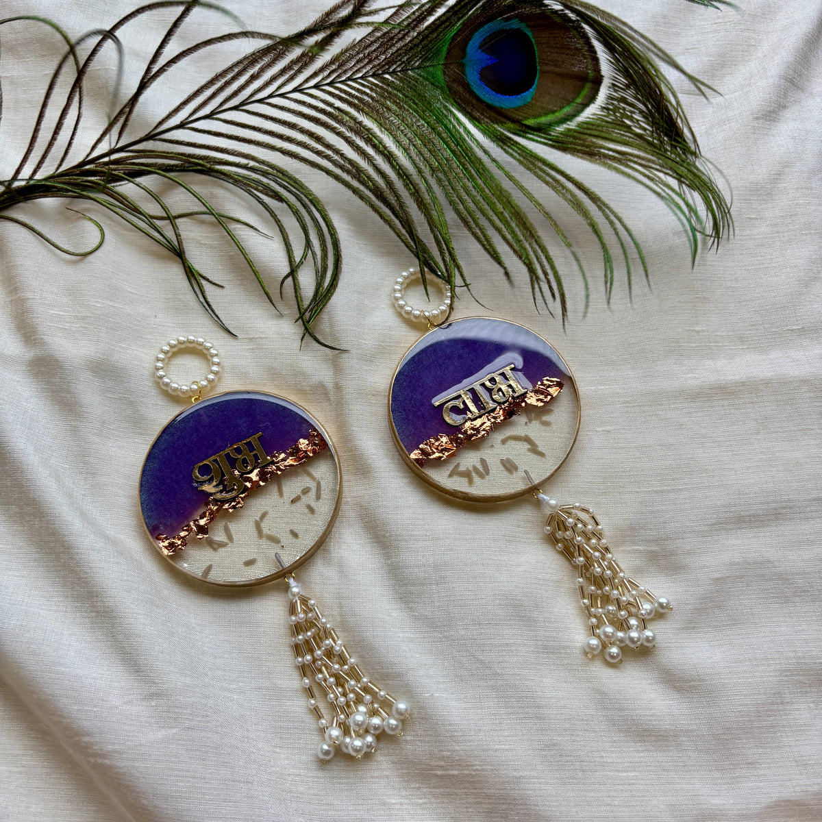 Midnight Rose Resin Shubh Labh Hanging