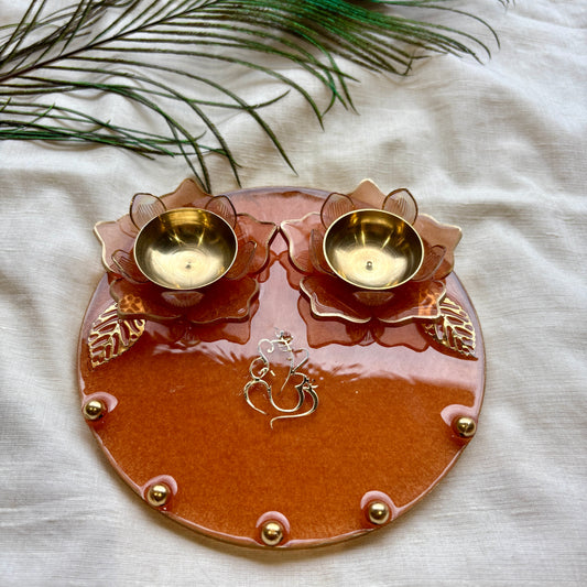 Lotus Grace Resin Tilak Plate