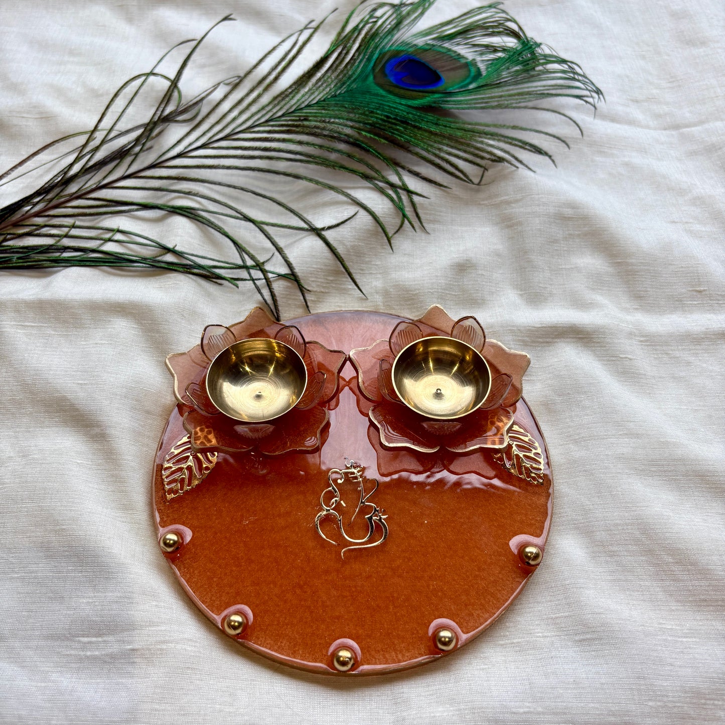 Lotus Grace Resin Tilak Plate
