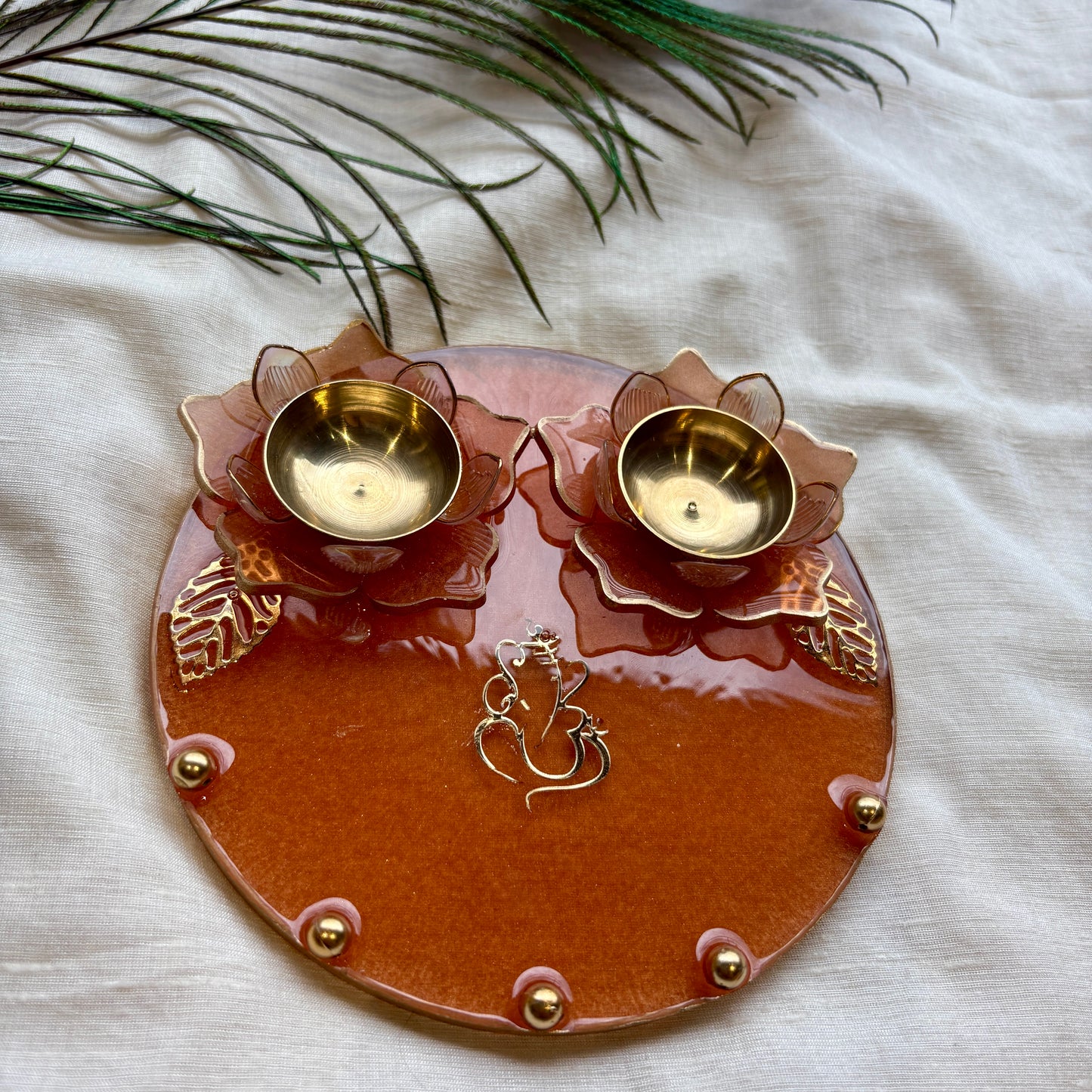 Lotus Grace Resin Tilak Plate