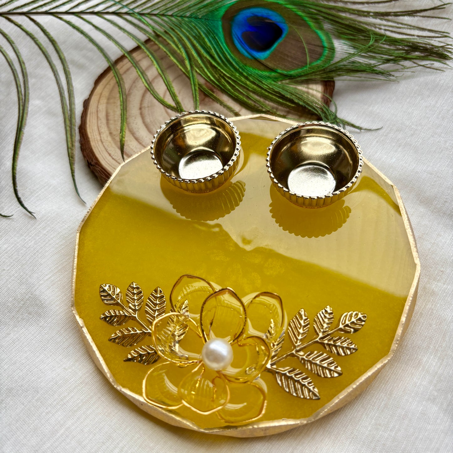 Eternal Blossom Resin Tilak Plate