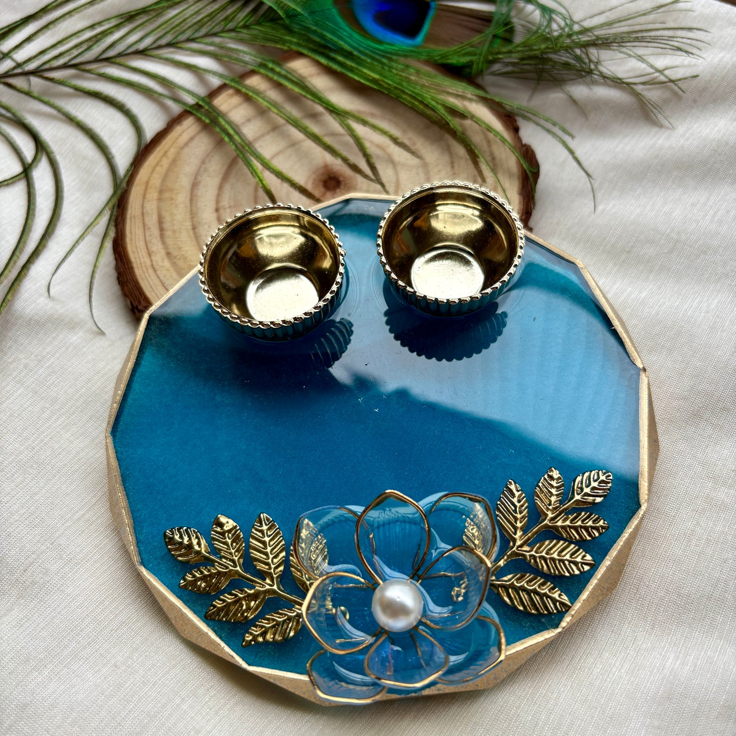 Eternal Blossom Resin Tilak Plate