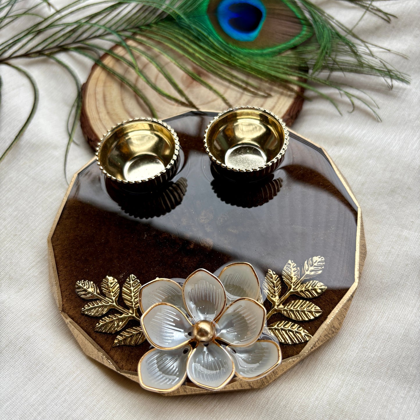 Eternal Blossom Resin Tilak Plate