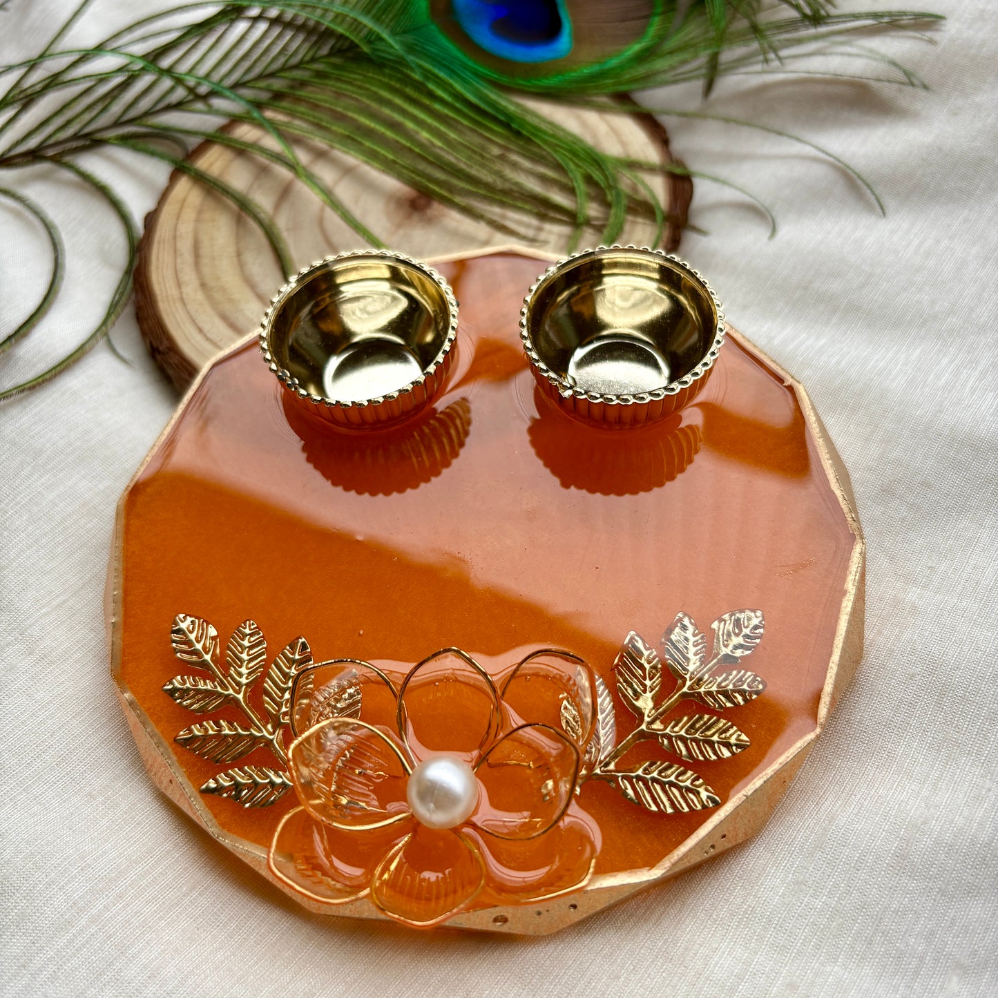 Eternal Blossom Resin Tilak Plate