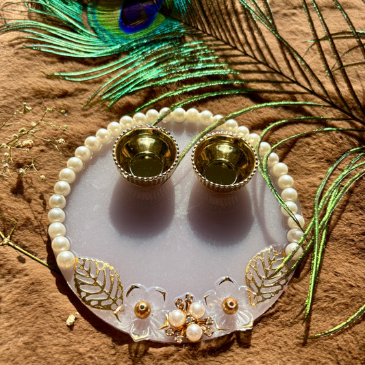 Pearl Frost Elegance Resin Tilak Plate