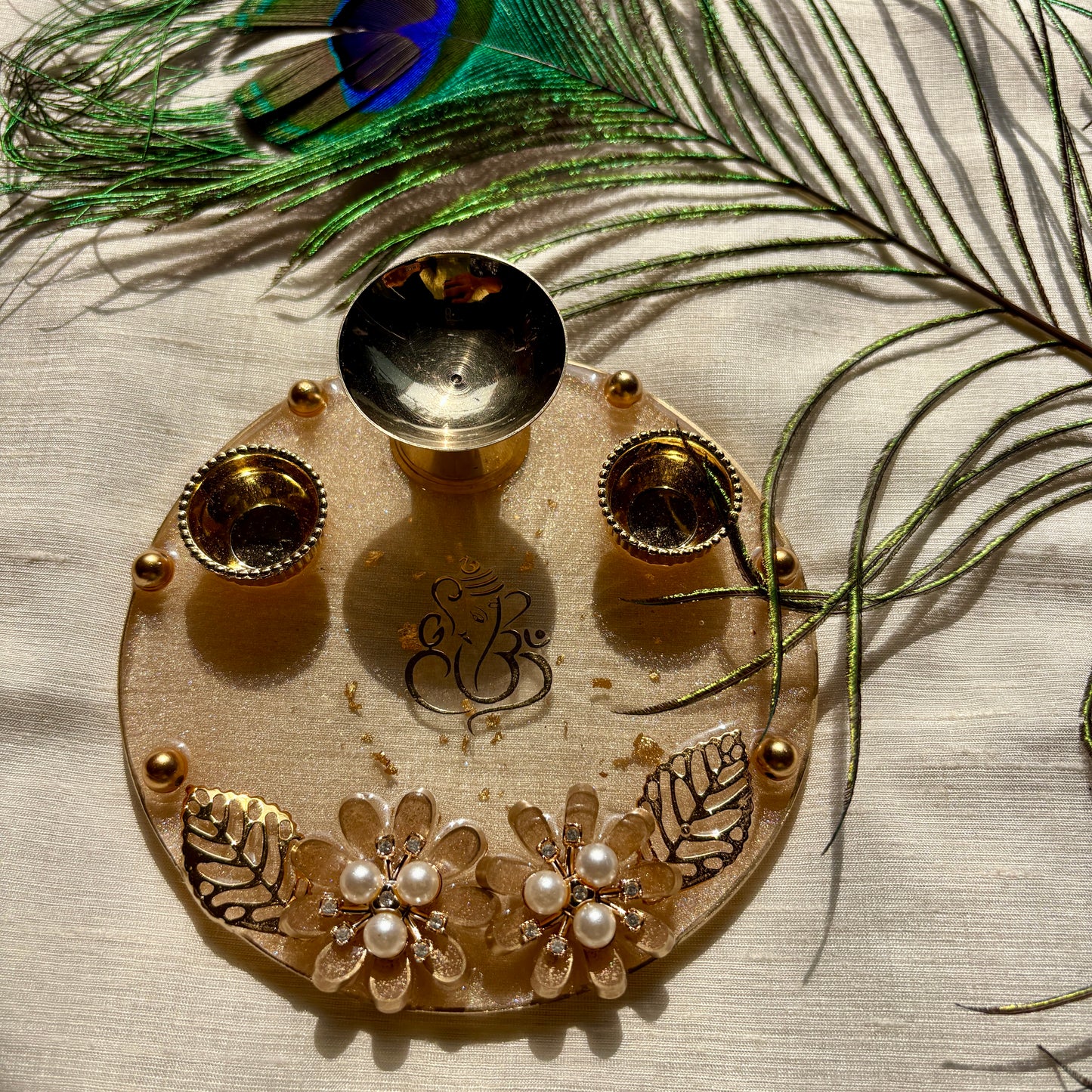 Champagne Royale Resin Tilak Plate