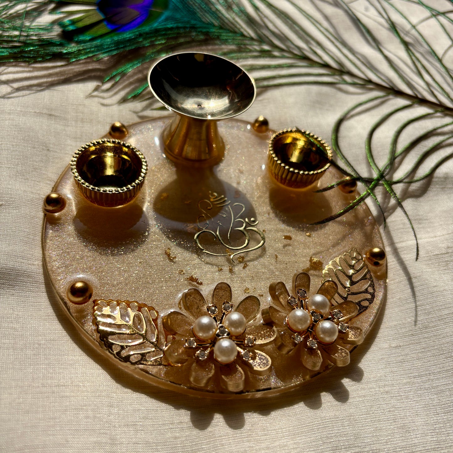 Champagne Royale Resin Tilak Plate