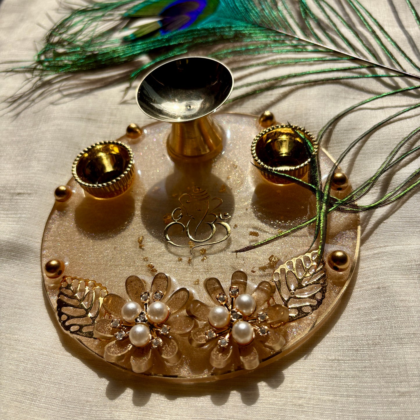 Champagne Royale Resin Tilak Plate