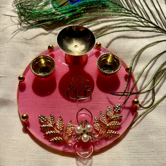 Rose Royale Resin Tilak Plate