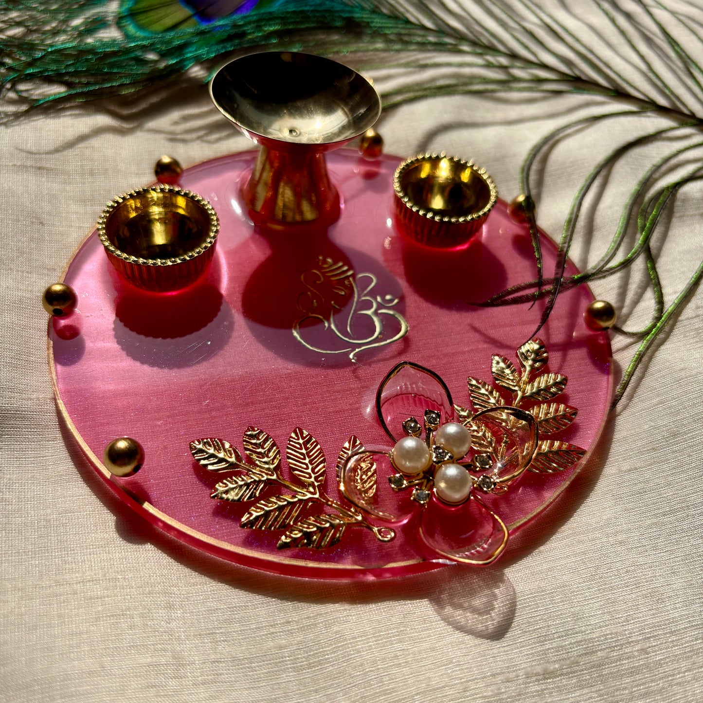 Rose Royale Resin Tilak Plate